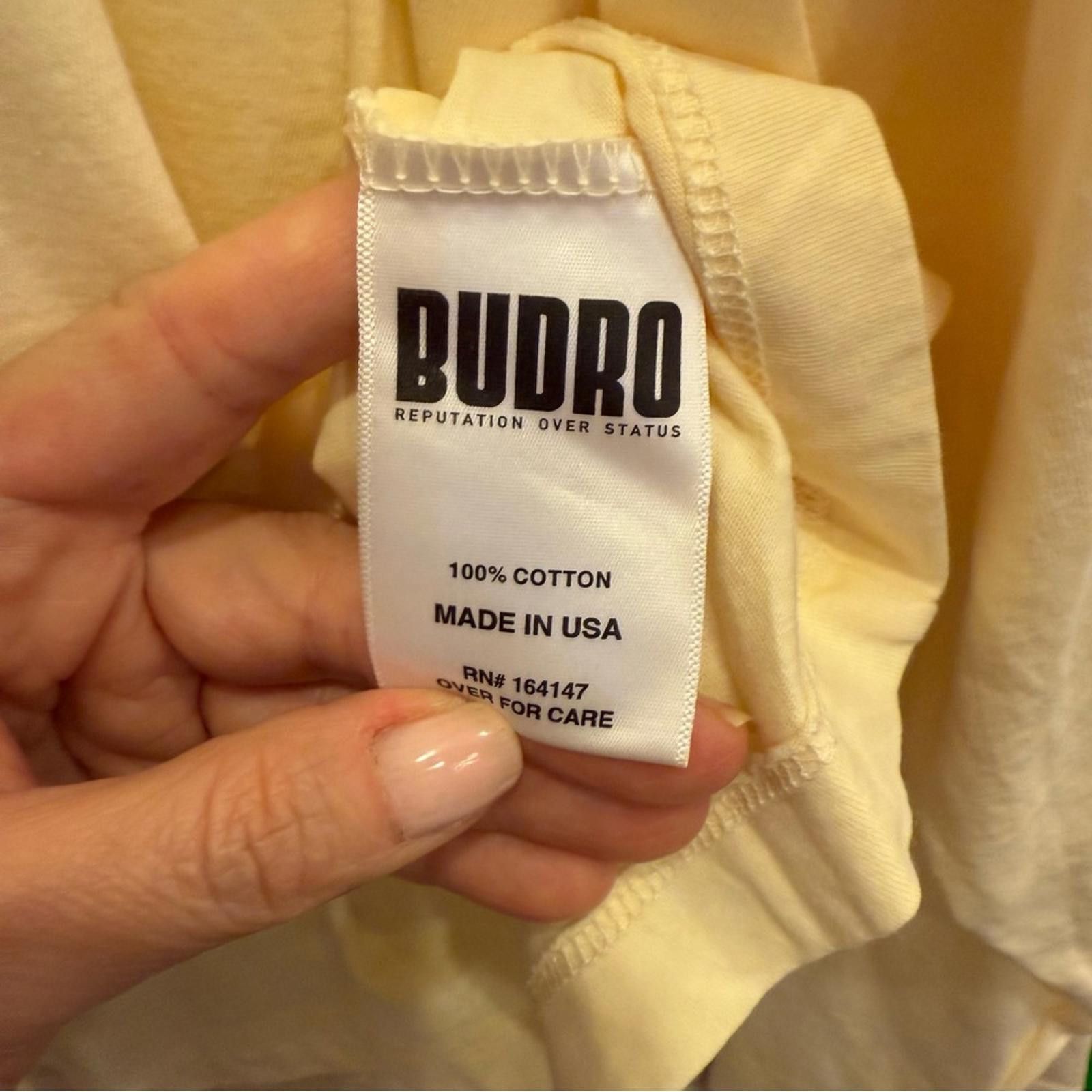 Other Budro Men’s 100% Cotton Cream Logo Shirt sz L Size US L / EU 52-54 / 3 - 6 Thumbnail