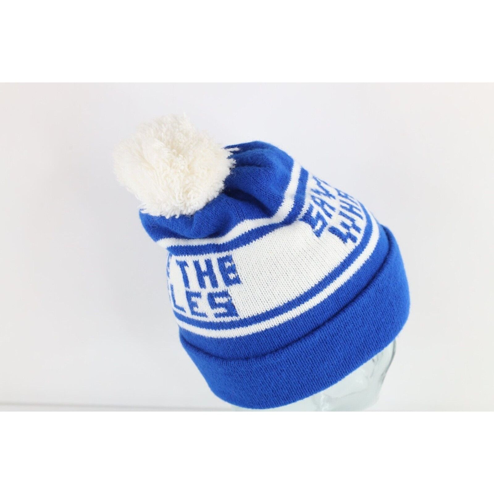 Vintage Vintage 90s Streetwear Save The Whales Pom Knit Hat Size ONE SIZE - 5 Thumbnail