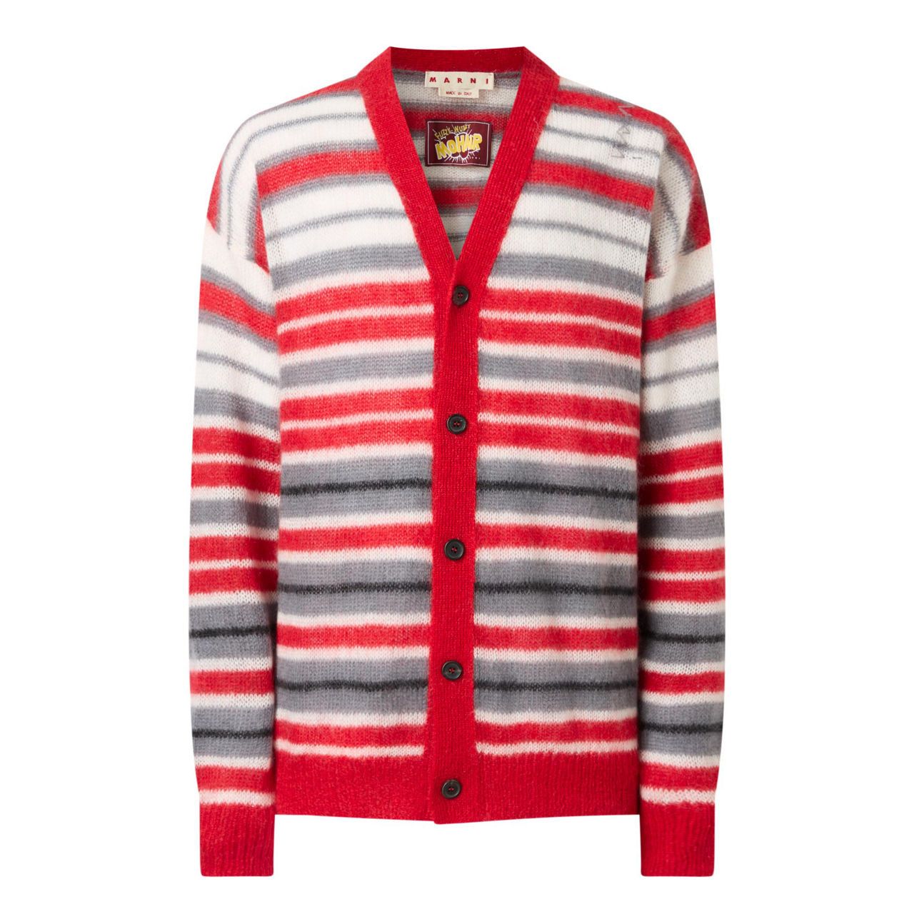 o1f1d3z0326 Striped Knit Cardigan in Multicolor