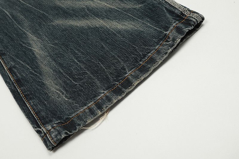 Vintage American retro washed distressed flared jeans Size US 32 / EU 48 - 6 Thumbnail