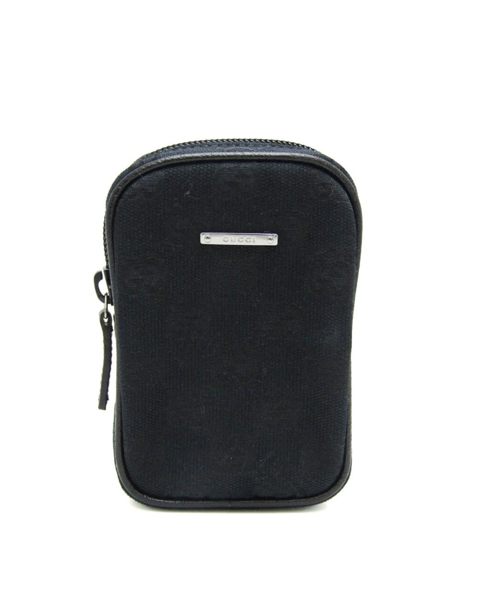 image of Gucci Versatile GG Canvas Pouch In Sleek Black For Essentials, Women's
