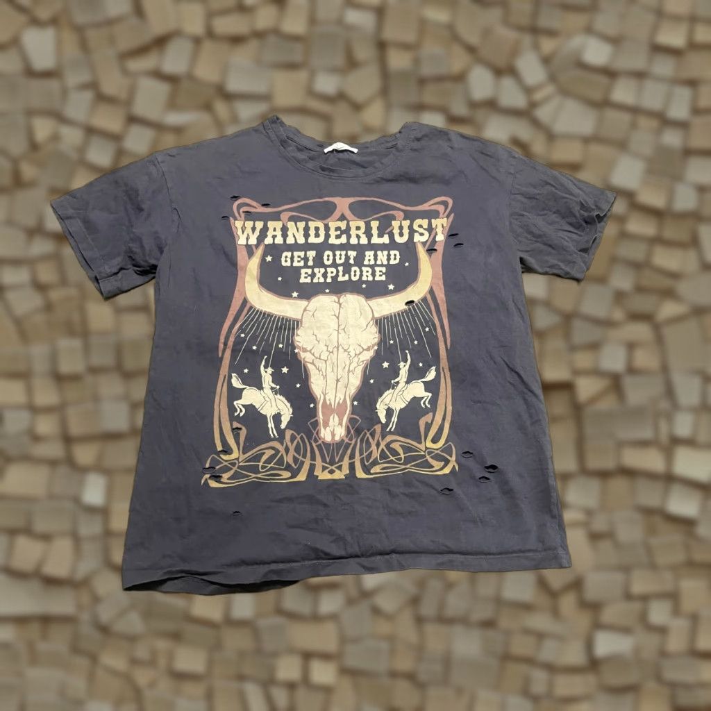 Vintage Love & Lazy Days Shirt Womens XL Gray Wanderlust Get Out and Explore Casual T-Shirt Short Sleeve Crew Neck Pullover Brand Lazy Days Regular Fit Size XL / US 12-14 / IT 48-50 - 1 Thumbnail