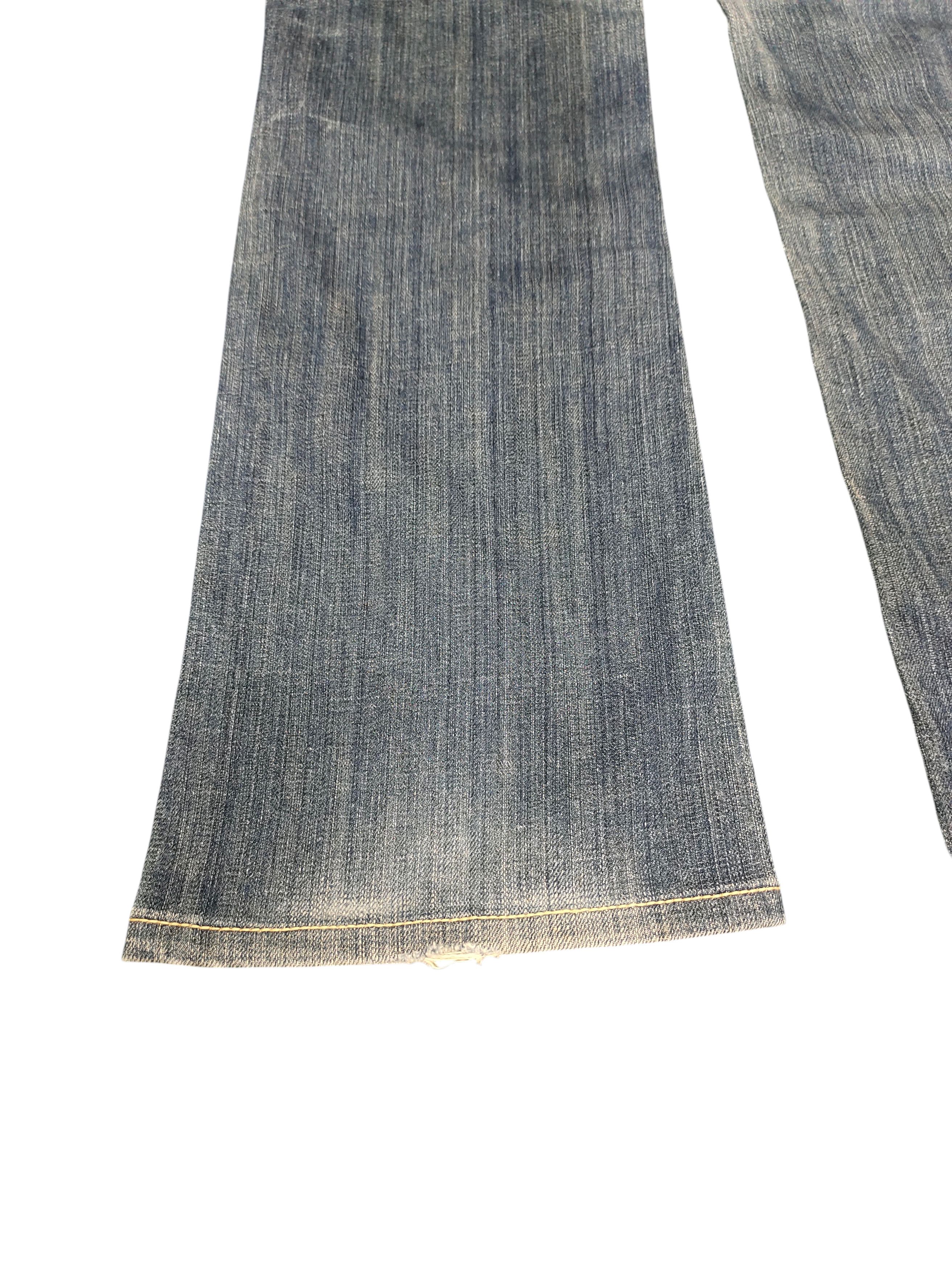 Mek Denim Flare Jeans Mek Denim Embroidered Denim Bootcut Low Rise Size US 27 - 7 Thumbnail