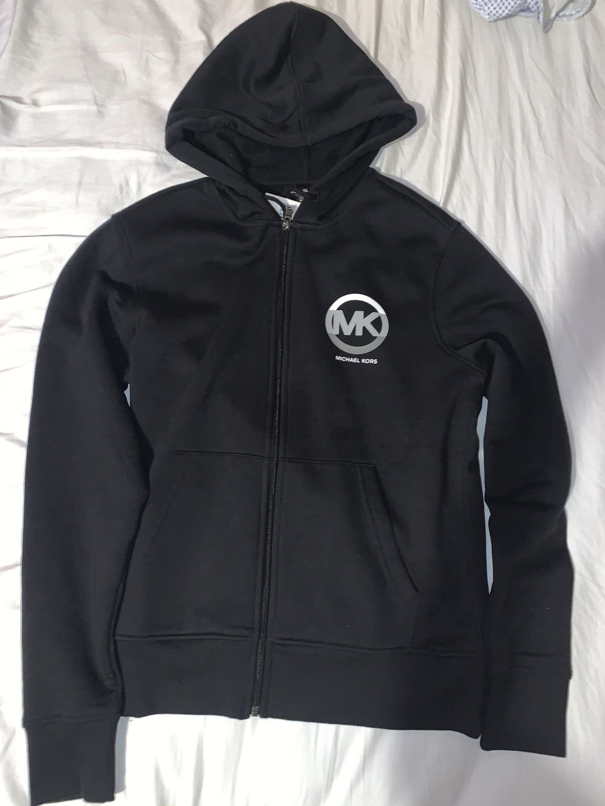 Michael popular Michael Kors Men's Black Reflective Big Logo Hoodie Sweatshirt Sz Small