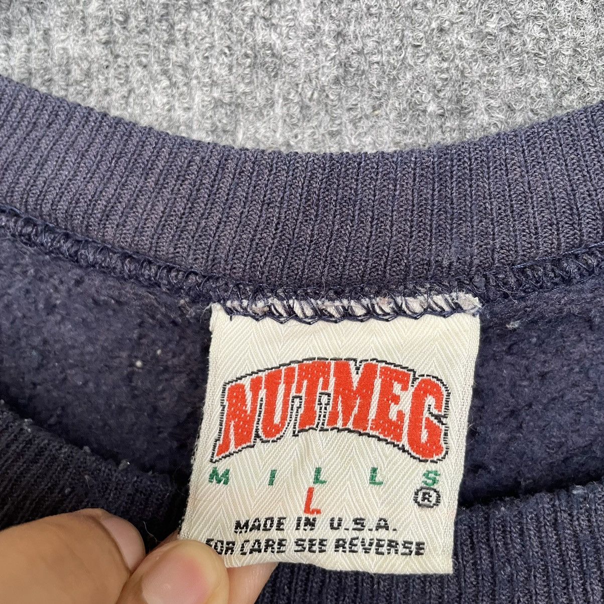 New York Yankees × Nutmeg × Vintage Vintage 1990s NY Yankees Small Logo Crewneck Sweatshirt Size US L / EU 52-54 / 3 - 4 Thumbnail