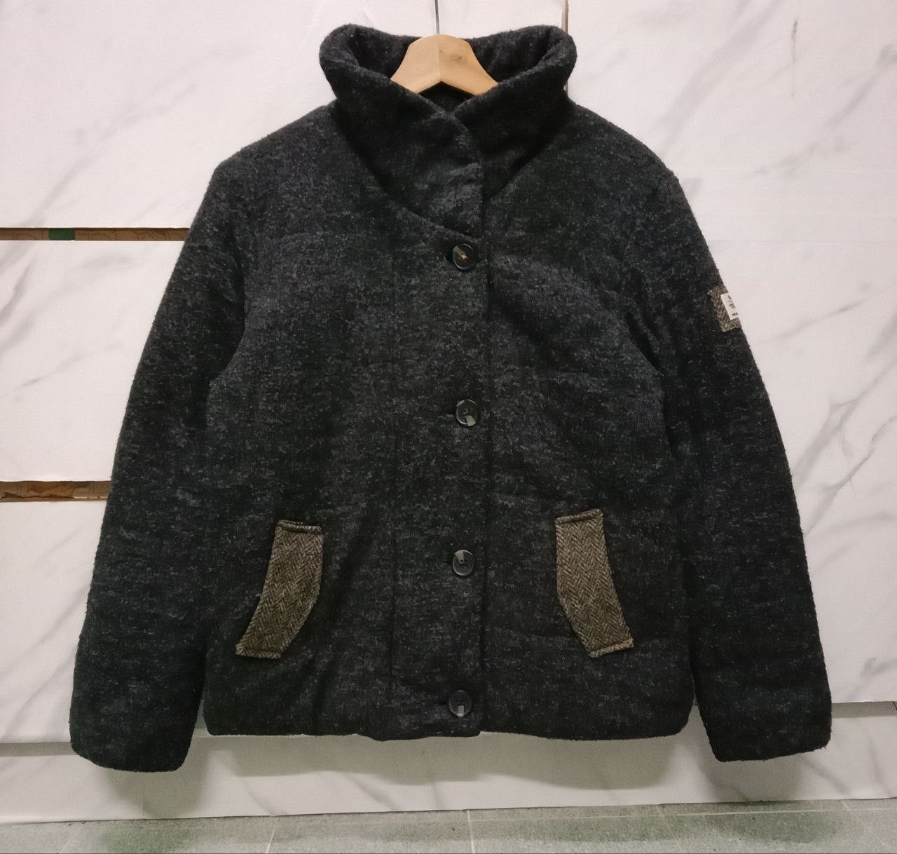 Harris Tweed Harris Tweed Natural Palette Wool Winter Cropped Jacket Size L / US 10 / IT 46 - 2 Thumbnail