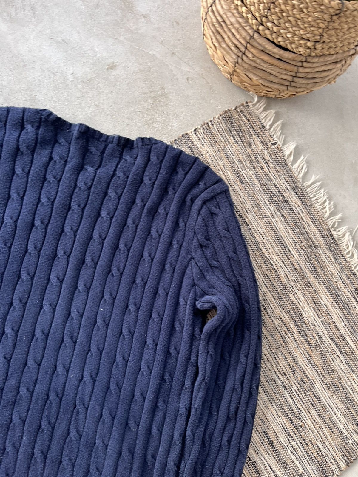 Polo Ralph Lauren Vintage Polo Ralph Lauren Navy Knit Sweater Y2K Avantgarde Size XL / US 12-14 / IT 48-50 - 12 Thumbnail