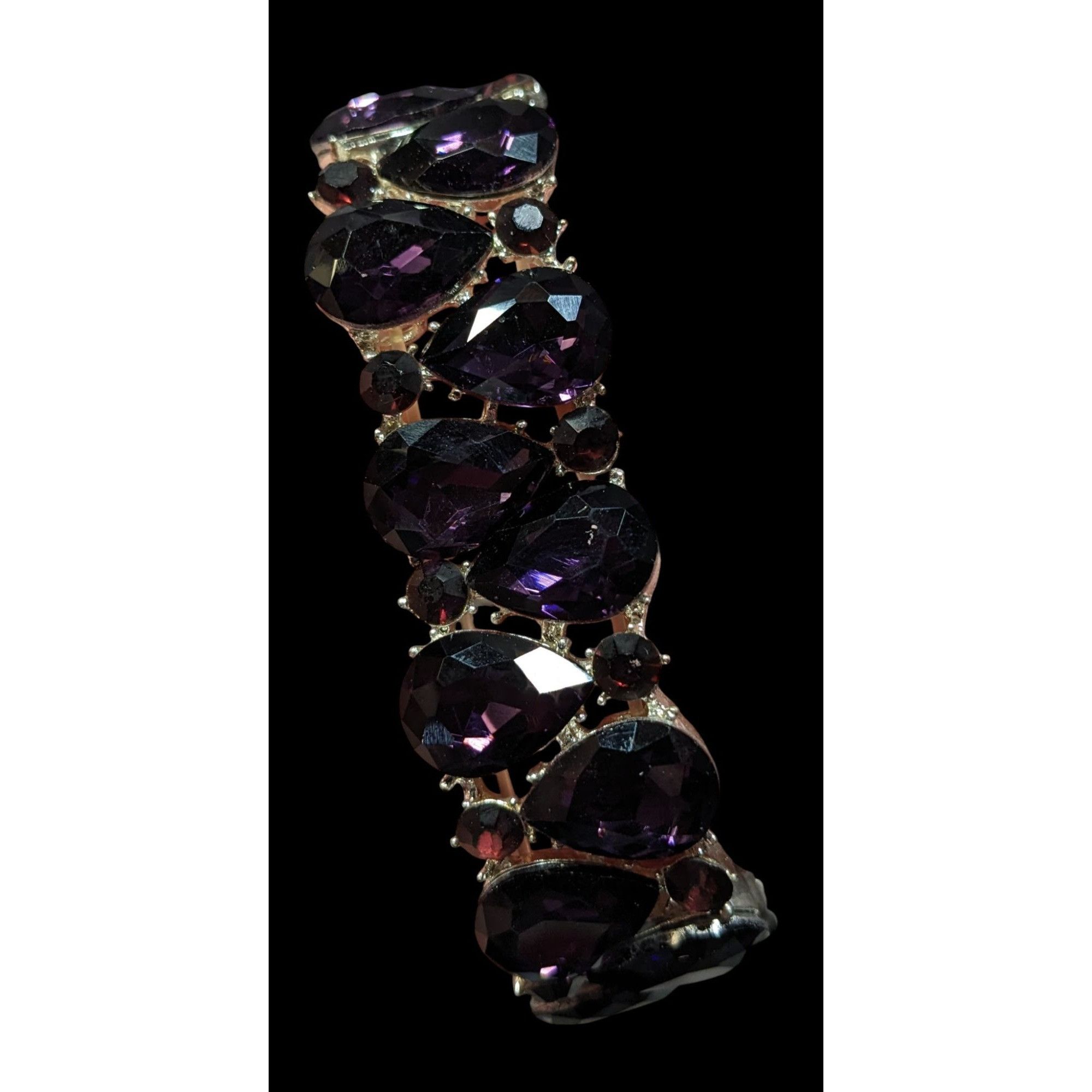 Other Elegant Glam Goth Teardrop Stretch Statement Bracelet With R Size ONE SIZE - 3 Thumbnail