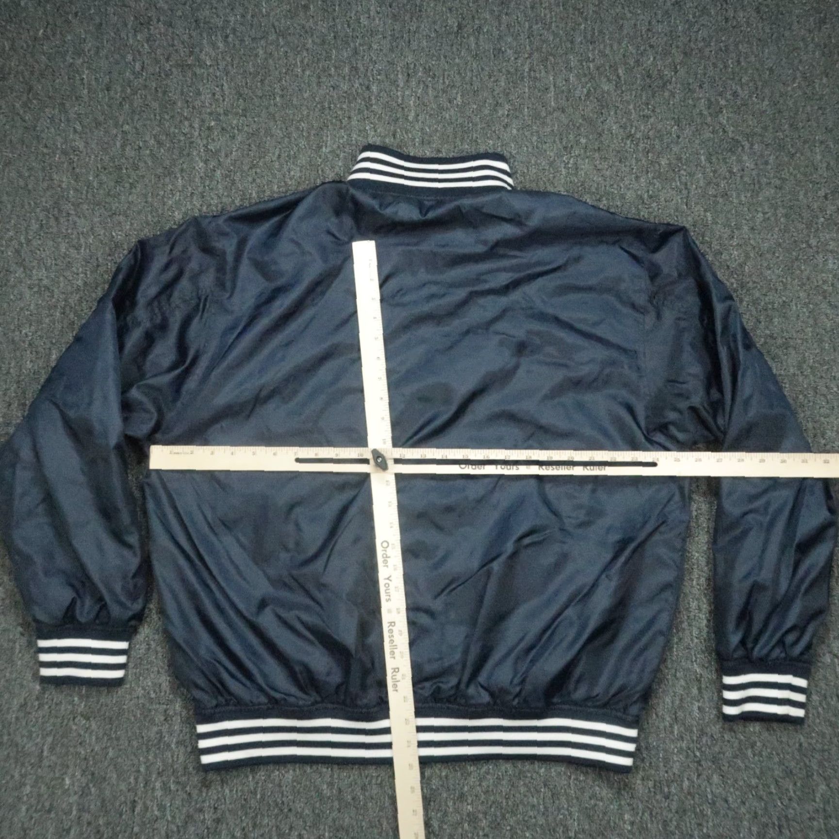 Avirex VINTAGE Avirex Jacket Men XL Blue Satin Bomber Full Zip Pockets Size US XL / EU 56 / 4 - 6 Thumbnail