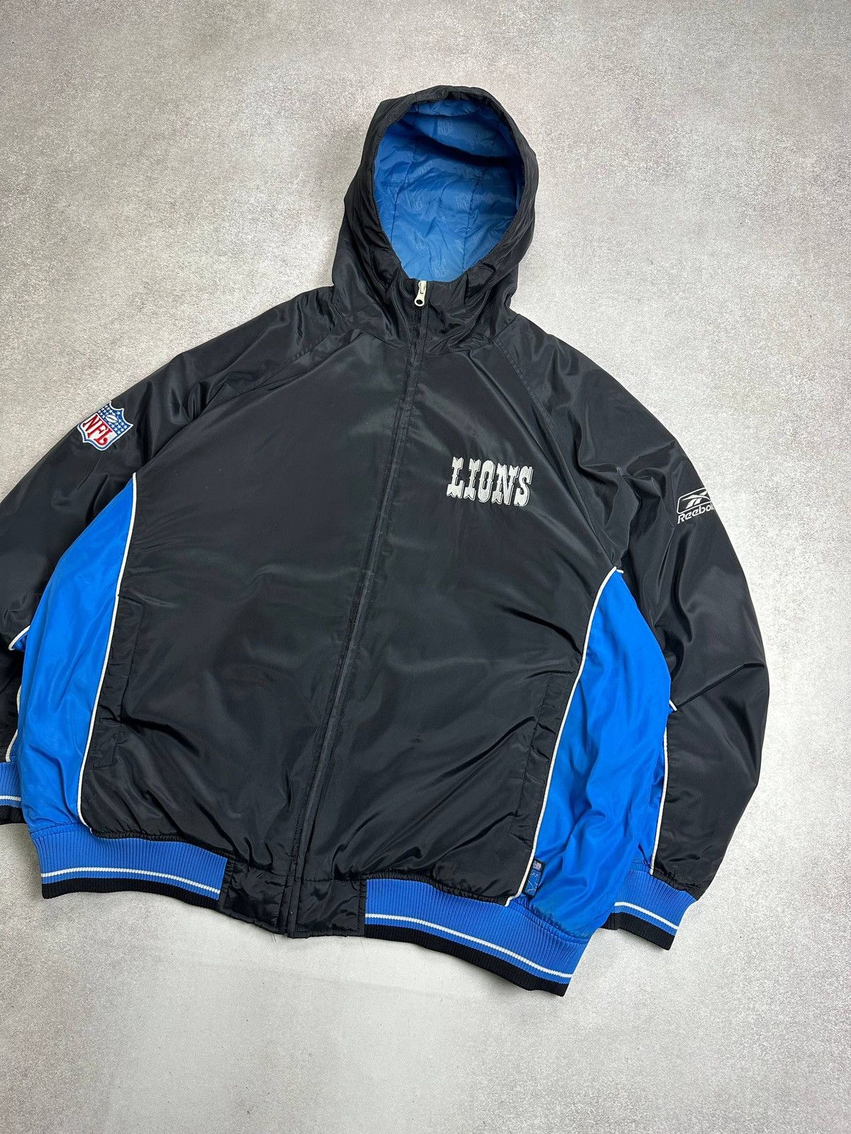 NFL Vintage 90s Reebok Detroit Lions Jacket Size US L / EU 52-54 / 3 - 3 Thumbnail