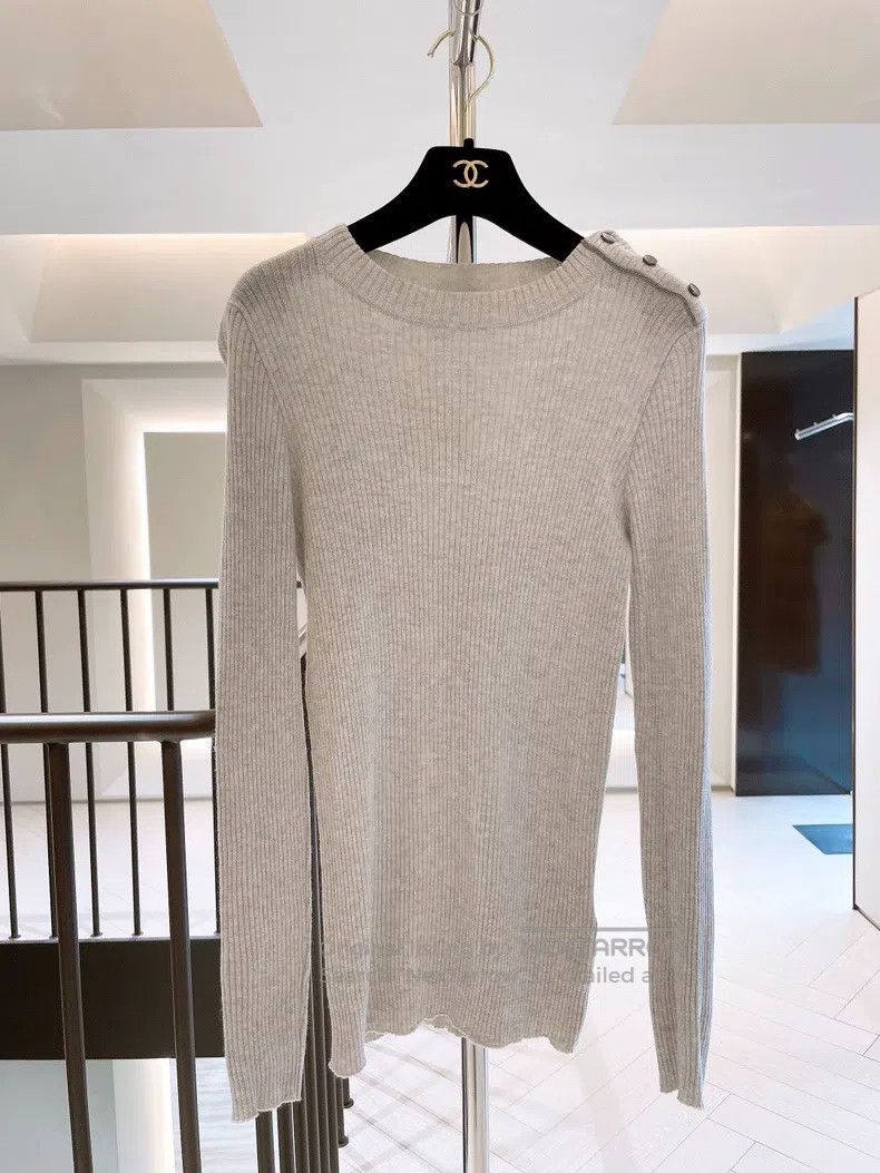 Brunello Cucinelli Brunello Cucinelli Gray Cashmere Knit Thin Sweater Size XS / US 0-2 / IT 36-38 - 1 Thumbnail