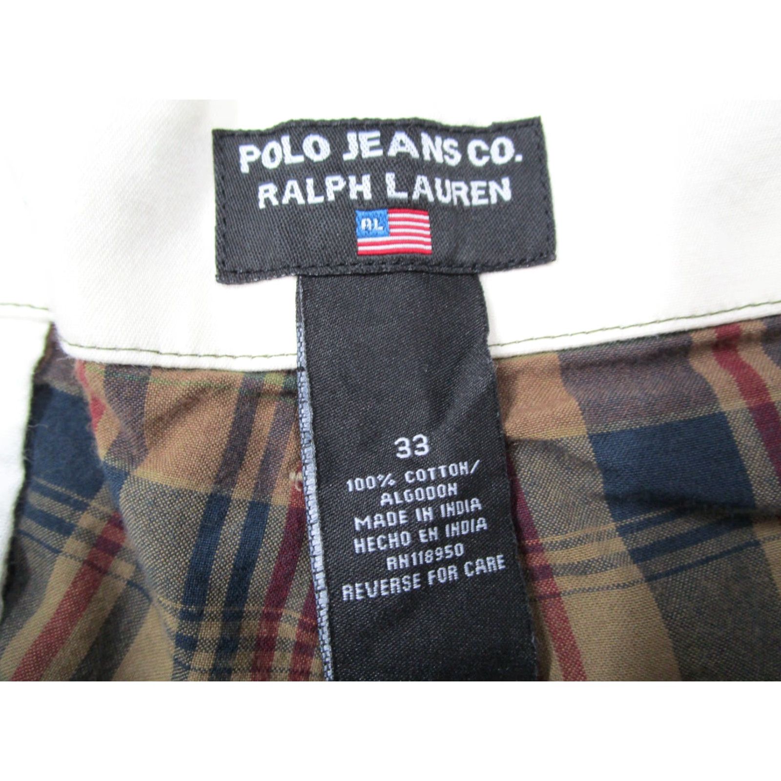 Polo Ralph Lauren Polo Jeans Ralph Lauren Shorts Mens 33 Green Plaid Chino Casual 90s Retro Beach City Gift Mens Size US XS / EU 42 / 0 - 2 Thumbnail