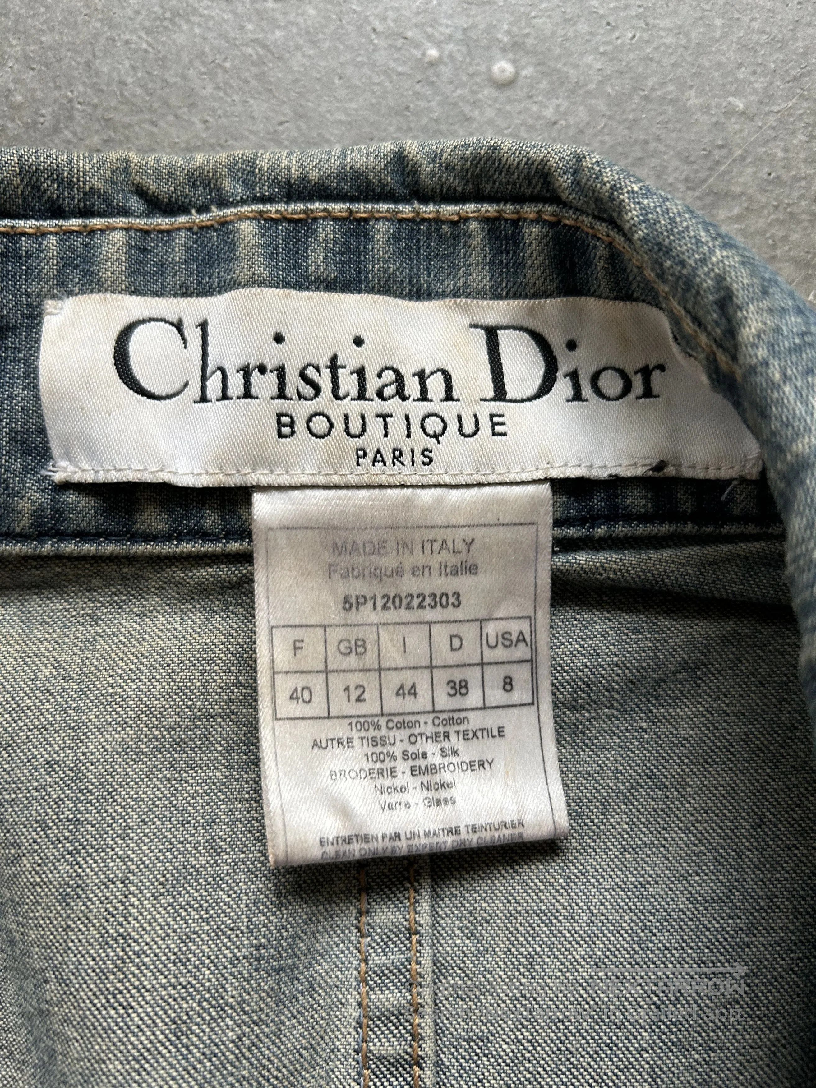 Dior Christian Dior 04ss Beaded Denim Blazer. Size M / US 6-8 / IT 42-44 - 9 Thumbnail