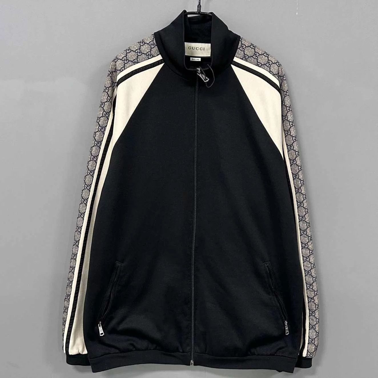 Gucci Black Zip-Up Jacket with Patterned Sleeves Size S Size US S / EU 44-46 / 1 - 1 Thumbnail