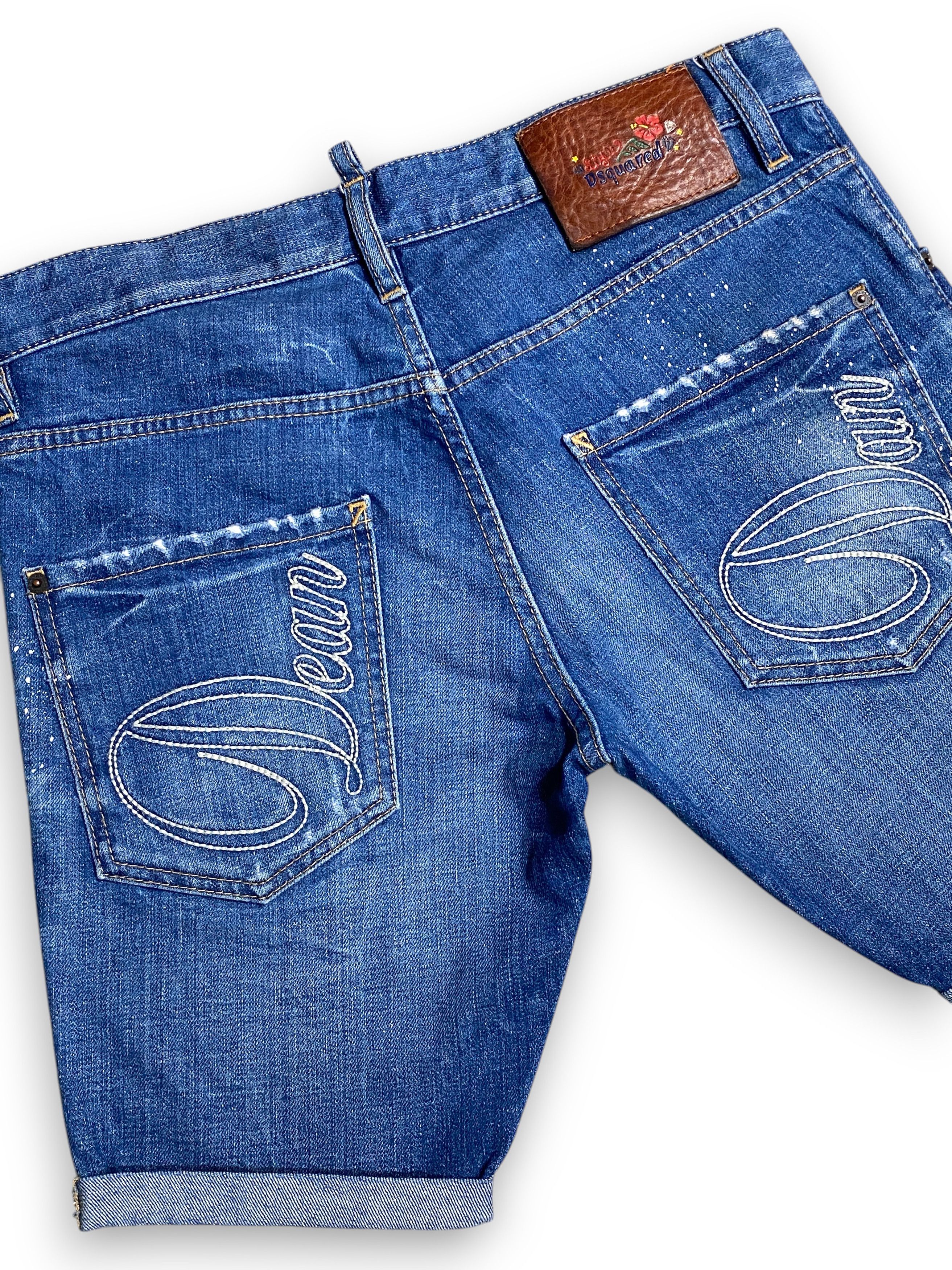 Dsquared2 Dsquared 2 Marine Distressed Washed Denim Shorts Vintage Y2K Size US 32 / EU 48 - 5 Thumbnail