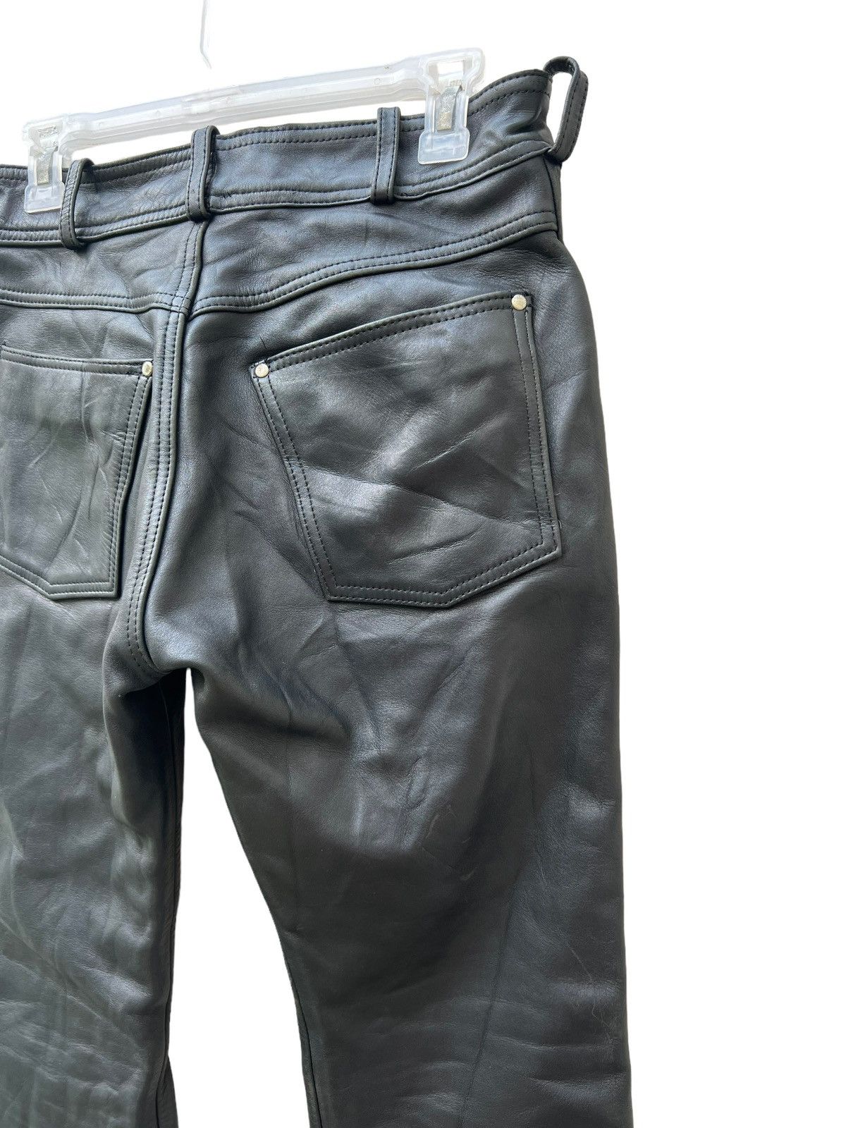 Harley Davidson × Leather × Vintage Vintage Harley Davidson Black Cowhide Bootcut Leather Pant Size US 29 - 18 Thumbnail