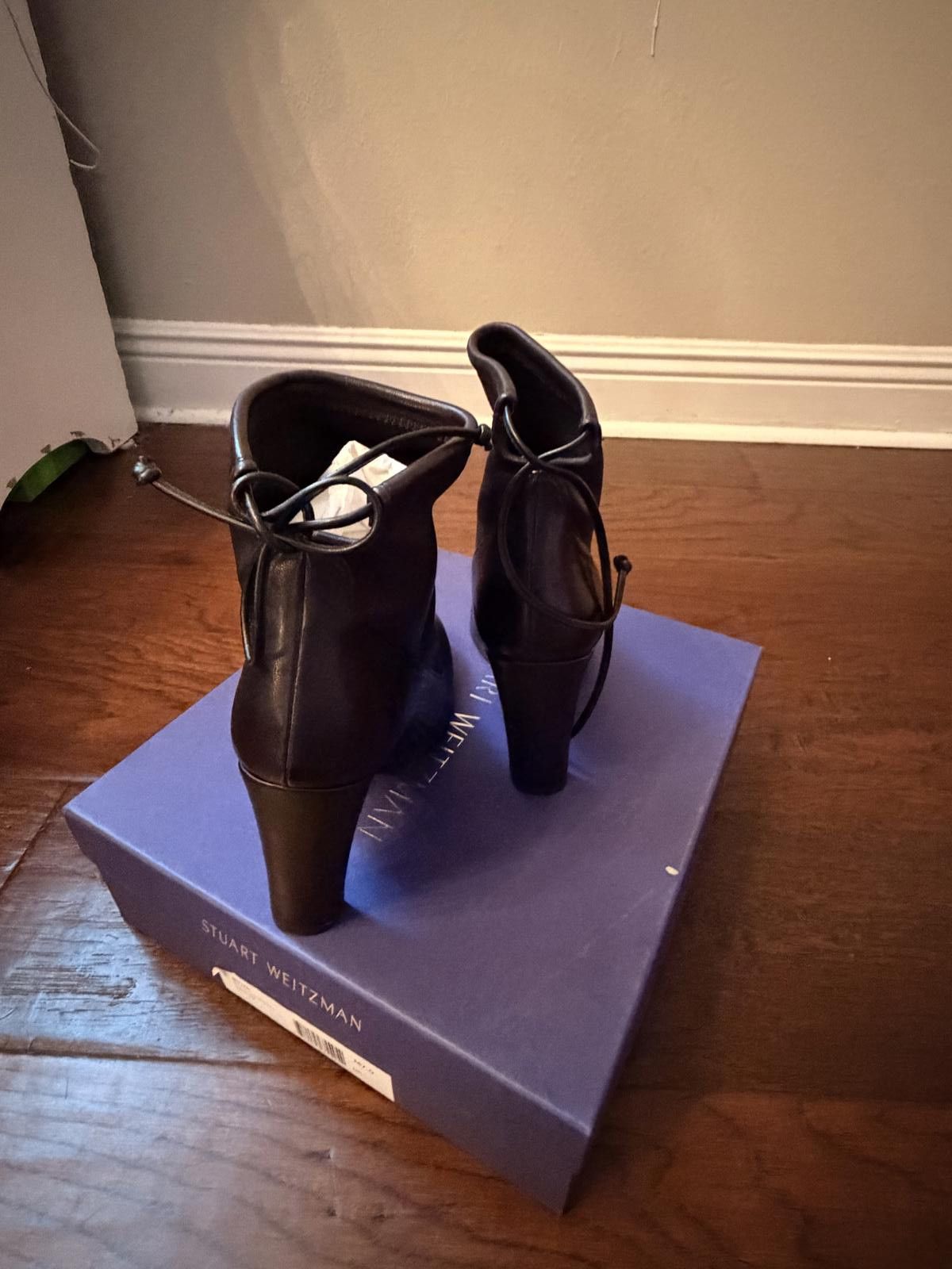 Stuart Weitzman Stuart Weitzman Black Leather Ankle Boots Size 7 Size US 7 / IT 37 - 7 Thumbnail