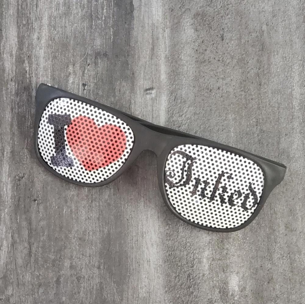 Designer Black I Love Inked Edition Sunglasses Size ONE SIZE - 3 Thumbnail