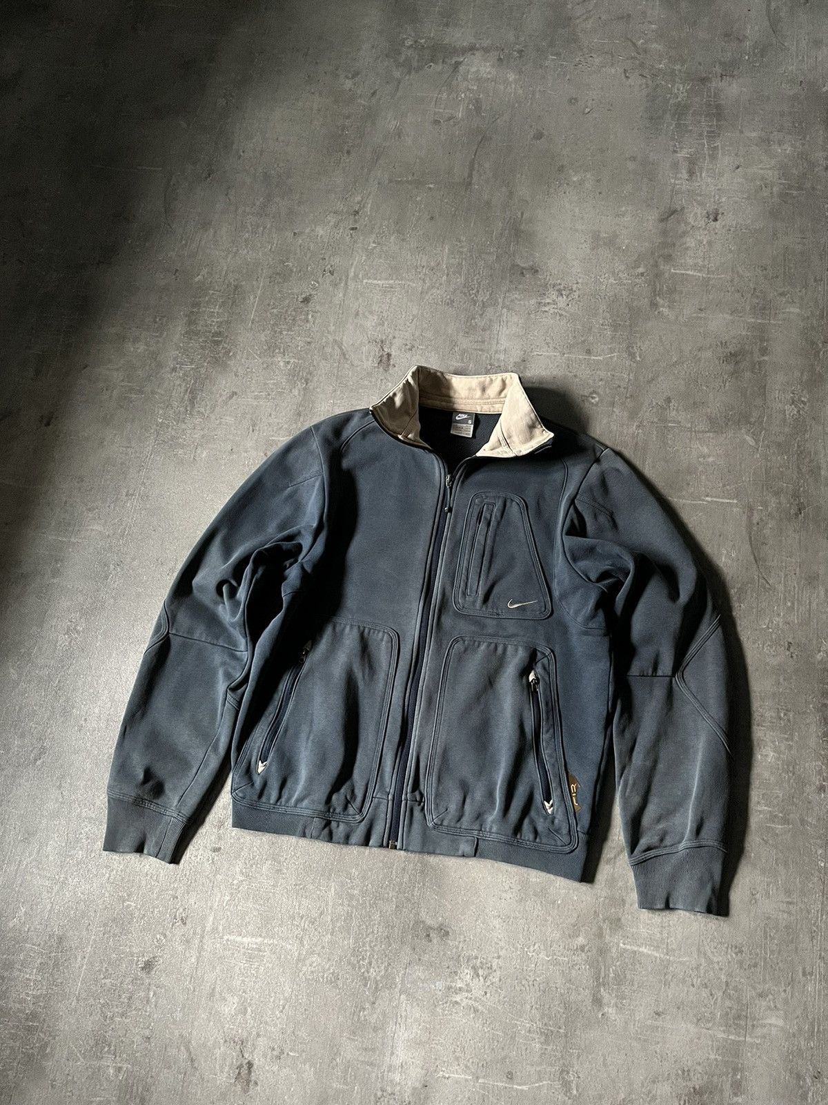 Nike × Vintage Nike vintage zip sweatshirt rare blue-green Size US S / EU 44-46 / 1 - 1 Thumbnail