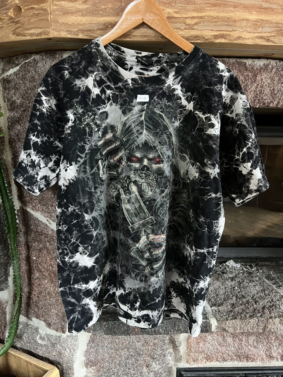 Affliction × Vintage Full print t-shirt tee Tis , dark side, ghost L Size US L / EU 52-54 / 3 - 1 Thumbnail
