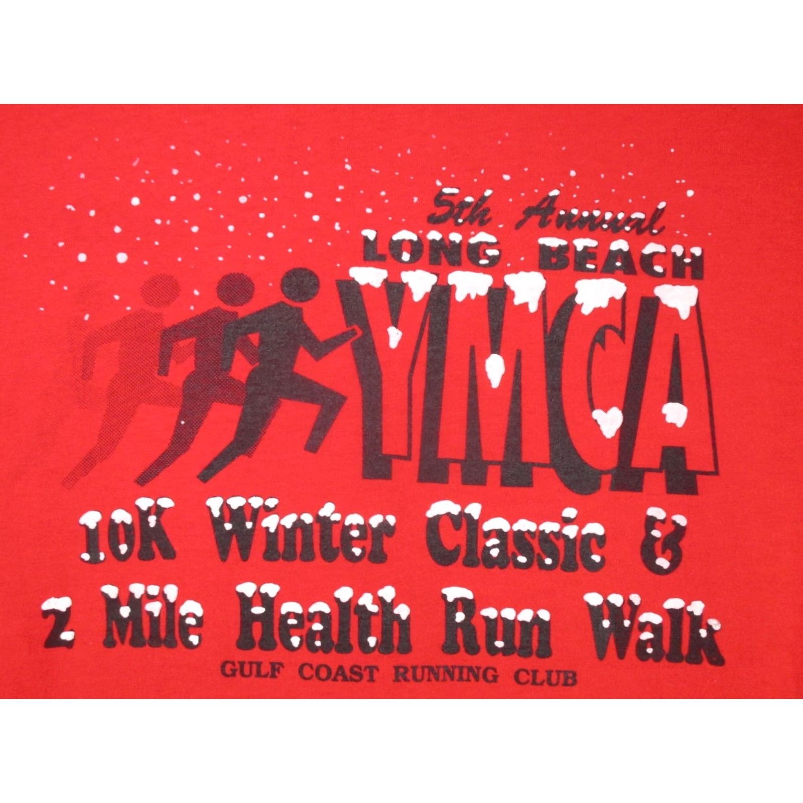 Vintage VINTAGE LONG BEACH MISSISSIPPI WINTER MARATHON T-Shirt S 80s thin single stitch Size US S / EU 44-46 / 1 - 6 Thumbnail
