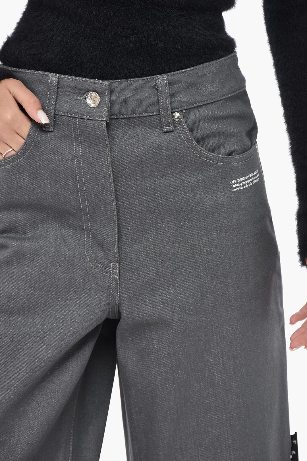 Off-White og1mm0426 5-Pocket Cotton Short in Grey Size 26" / US 2 / IT 38 - 3 Thumbnail