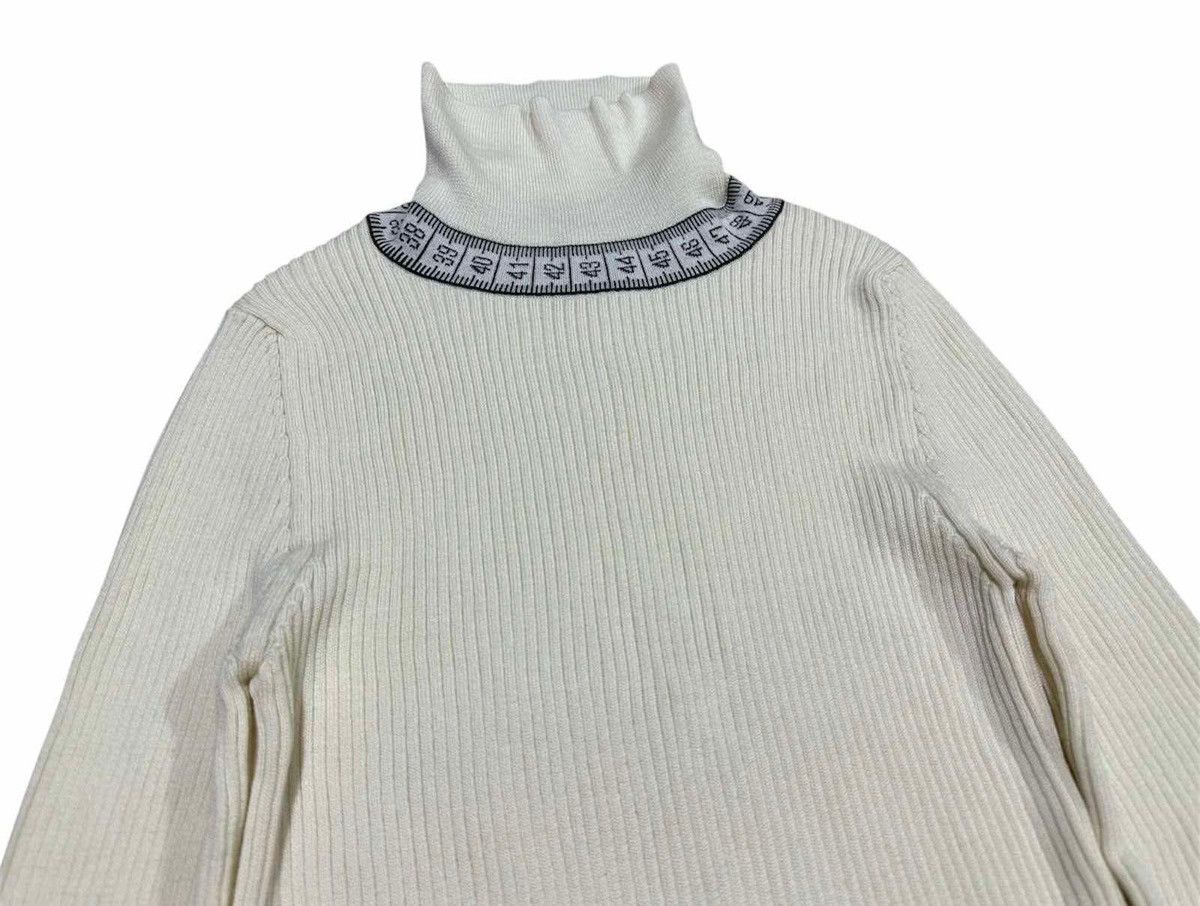 Jean Paul Gaultier 🔥Rare Vintage JPG Turtleneck Knit Sweater Measure Tape Size US L / EU 52-54 / 3 - 2 Thumbnail