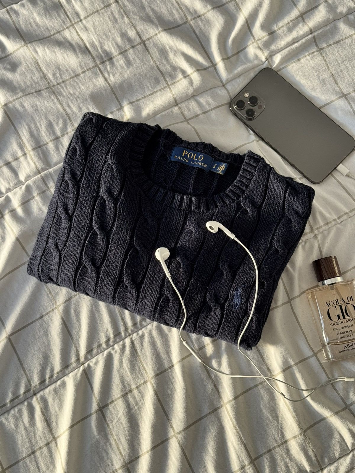 Polo Ralph Lauren Vintage Y2K Cable Knit Polo Ralph Lauren Sweater Red Pony Size US S / EU 44-46 / 1 - 4 Thumbnail