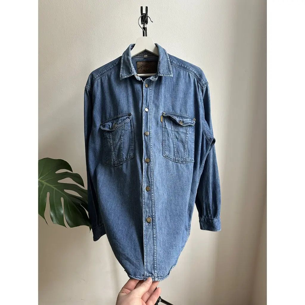 Armani Armani Jeans Vintage Denim Shirt Size US S / EU 44-46 / 1 - 3 Thumbnail