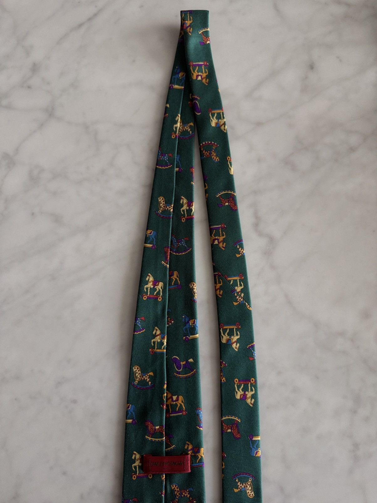 Balenciaga Balenciaga Paris Rocking Horse Carousel Tie Deadstock NOS Size ONE SIZE - 8 Thumbnail