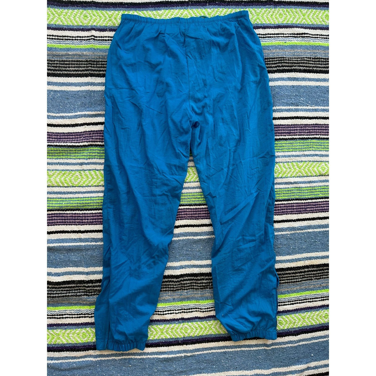 Reebok Vintage Reebok 90s Windbreaker Pants Blue L Size US 42 / EU 58 - 2 Thumbnail