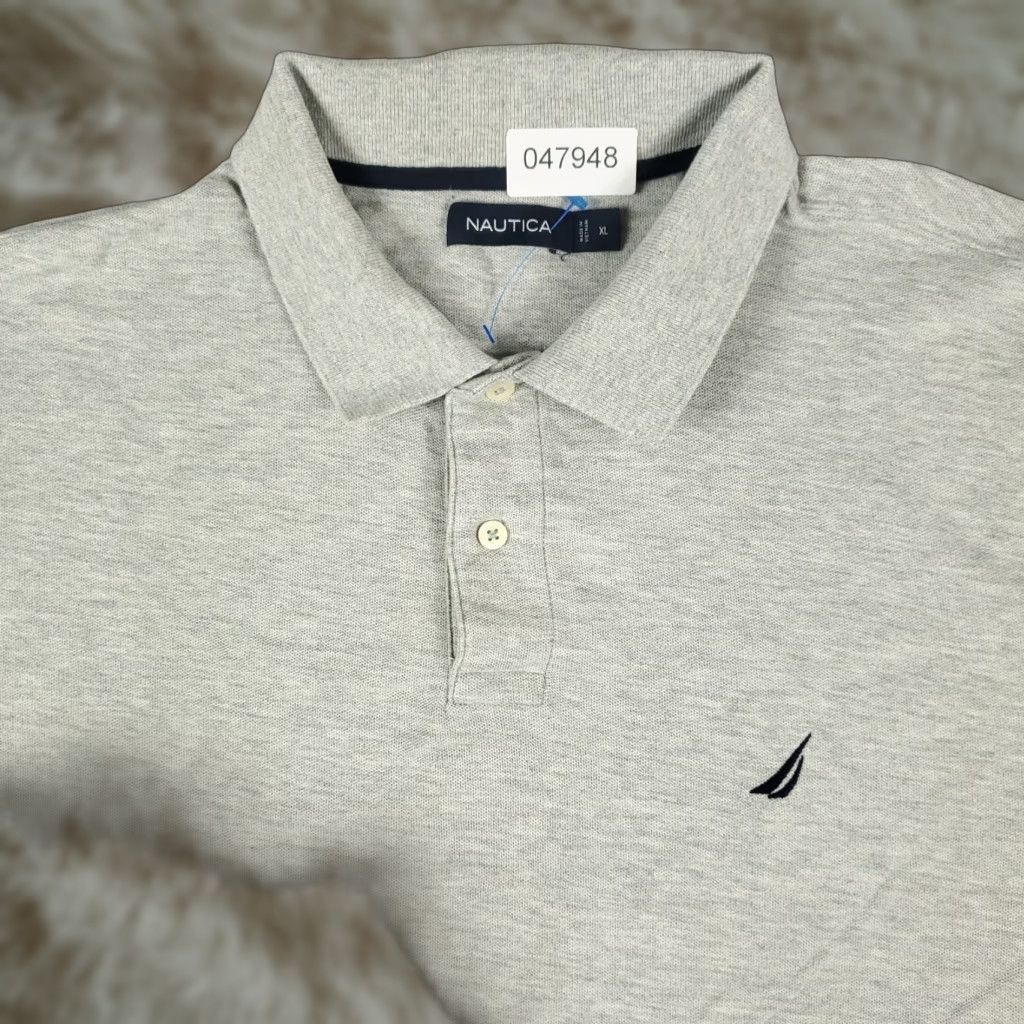 Nautica Nautica Polo Shirt Mens XL Gray Solid Short Sleeve Casual Golf Classic Preppy Logo Mens Size US XL / EU 56 / 4 - 1 Thumbnail