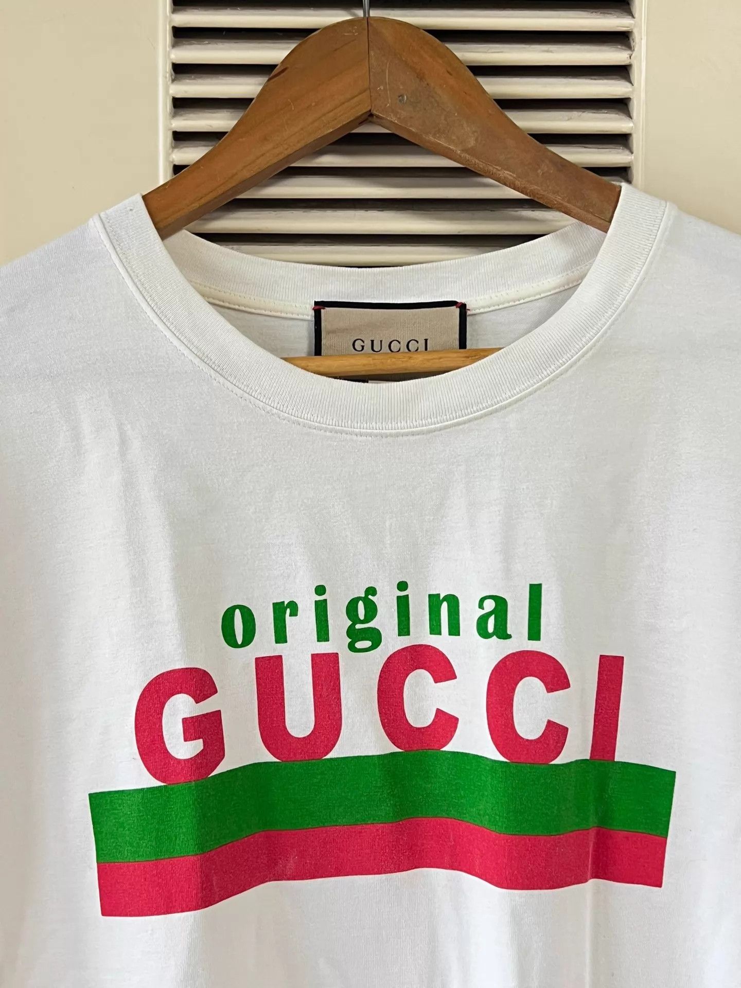 Gucci Gucci White XS T-Shirt red/green logo crewneck unisex Size US XS / EU 42 / 0 - 3 Thumbnail