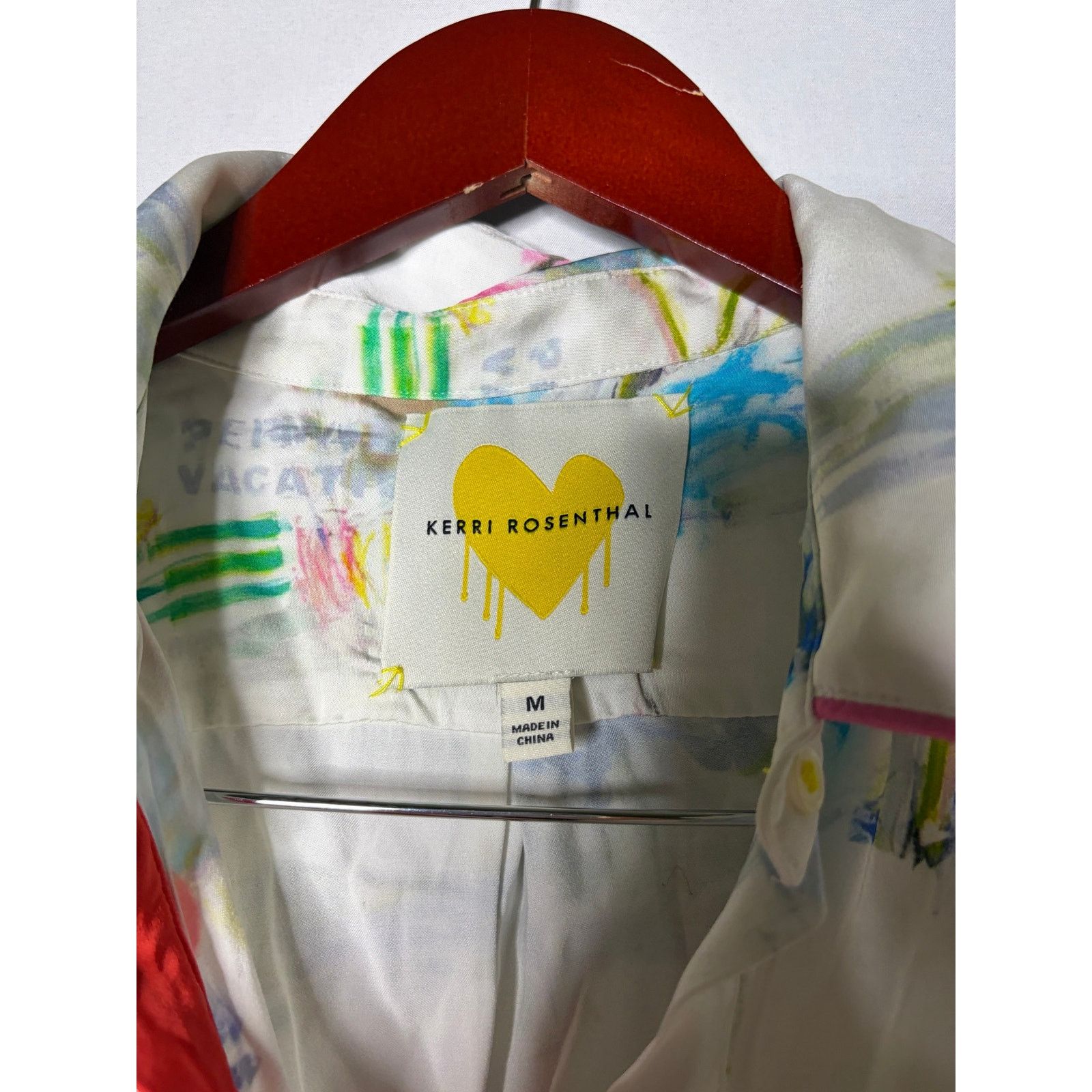 Other Kerri Rosenthal vacation beach print Satin Button Down Shirt Size M / US 6-8 / IT 42-44 - 2 Thumbnail