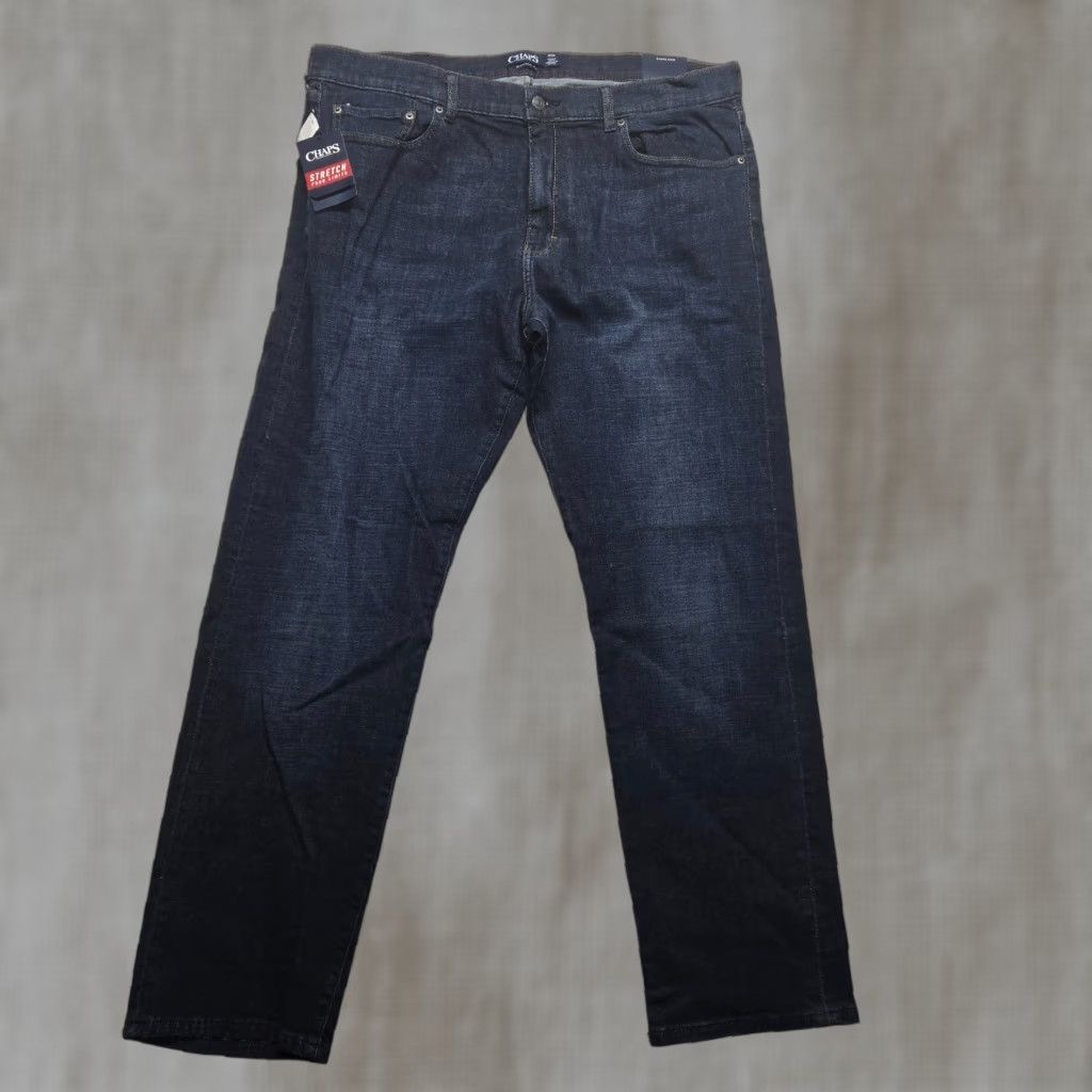 Chaps Chaps Jeans Dark Was Blue Jeans 38 x 32 Stretch Denim Retro 90s USA Pockets 5-Pocket Closure Button Zip Regular Mens Size US 38 / EU 54 - 1 Thumbnail