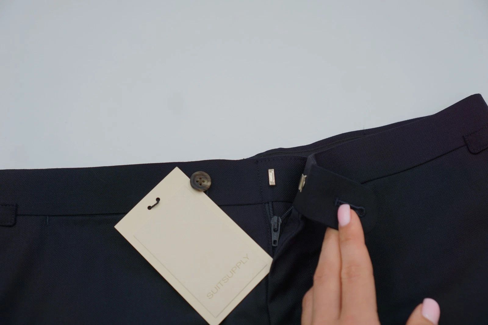 Men Suitsupply Pants Navy Blue Wool Size 24 UK/US38S