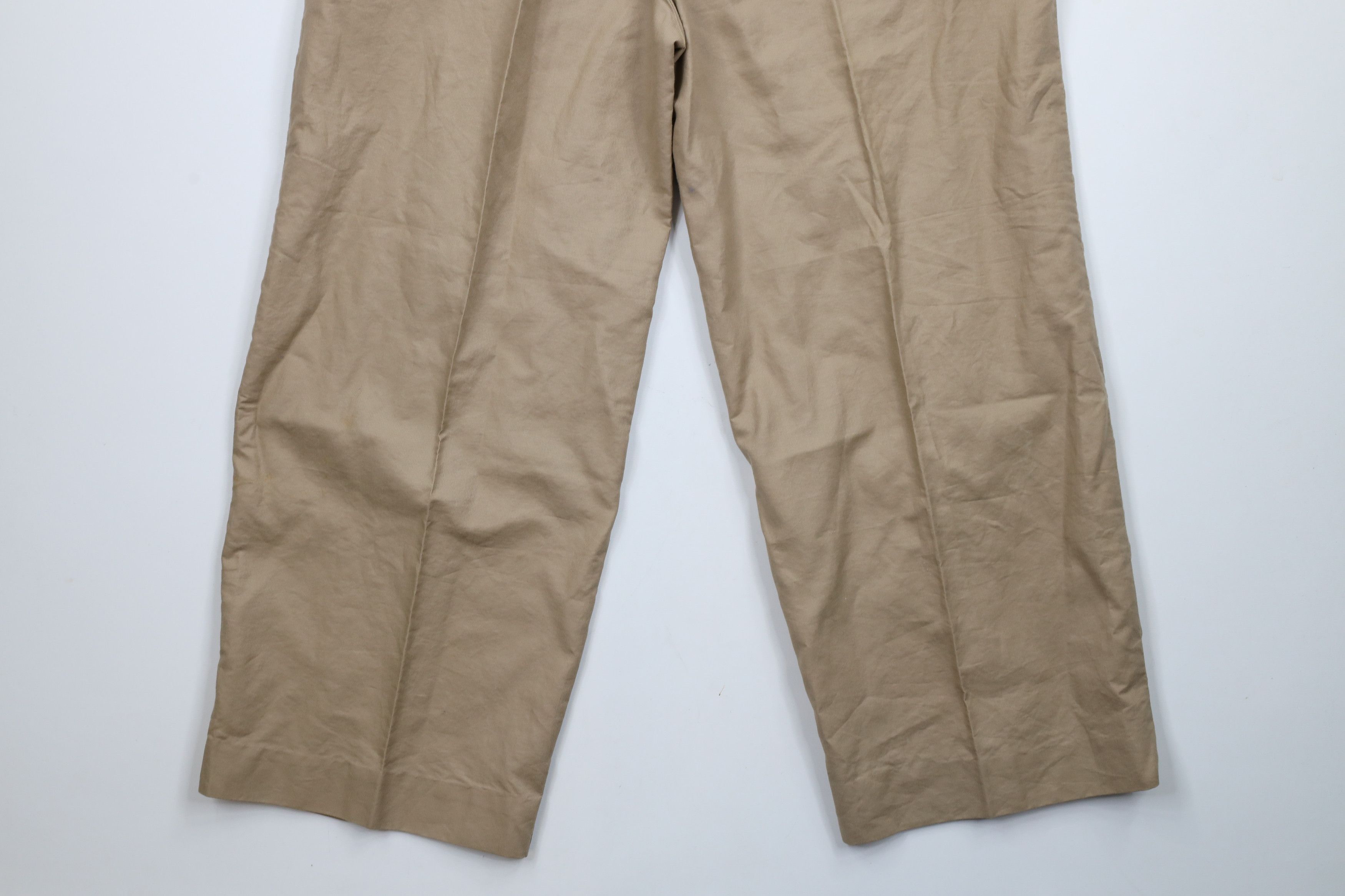 Vintage Vintage 70s Streetwear Button Wide Leg Chino Pants Beige Size 38" / US 16 / IT 52 - 11 Thumbnail