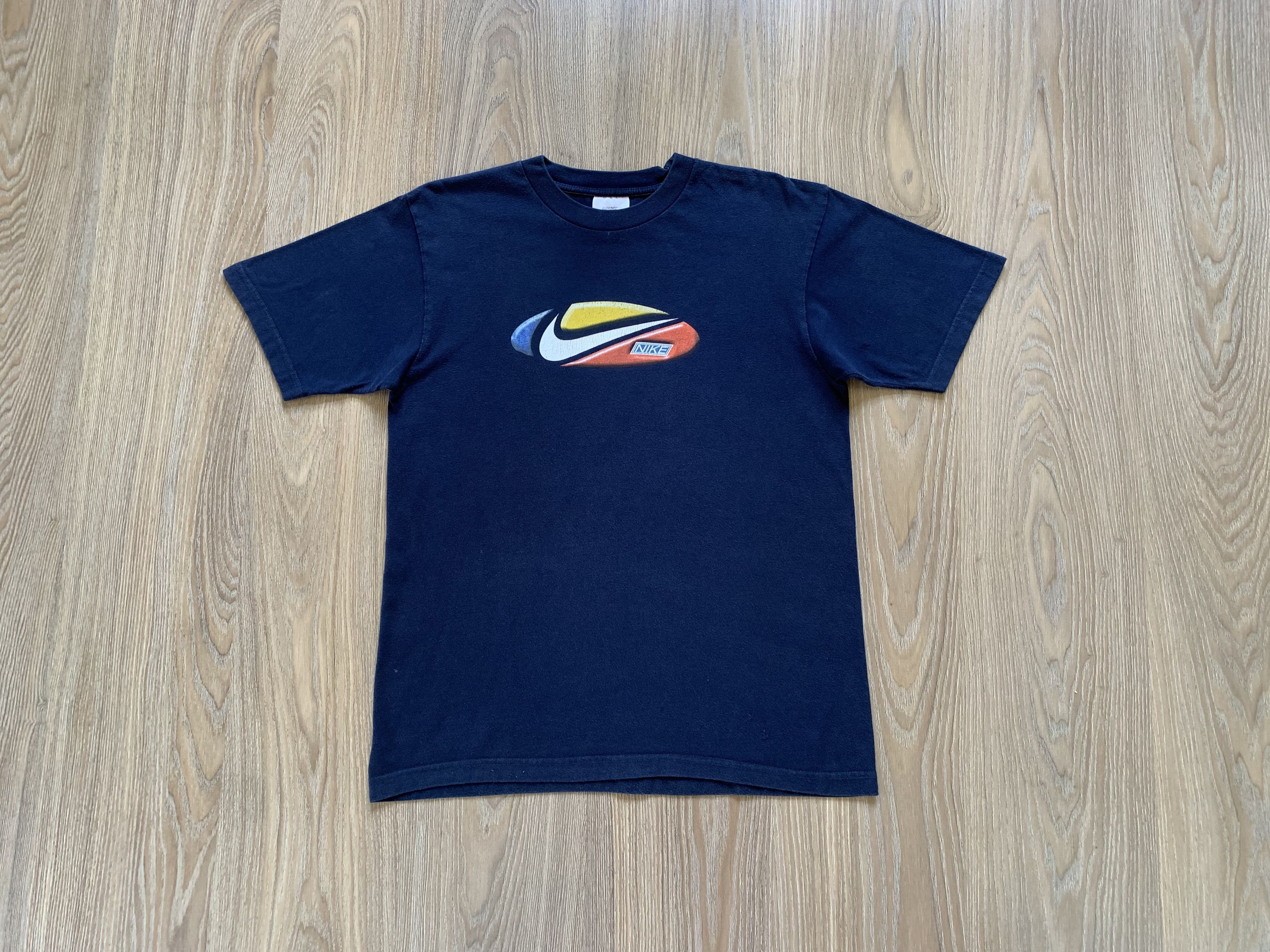 Nike × Vintage Vintage Nike Blue Printed Logo T-Shirt Size US XL / EU 56 / 4 - 1 Thumbnail
