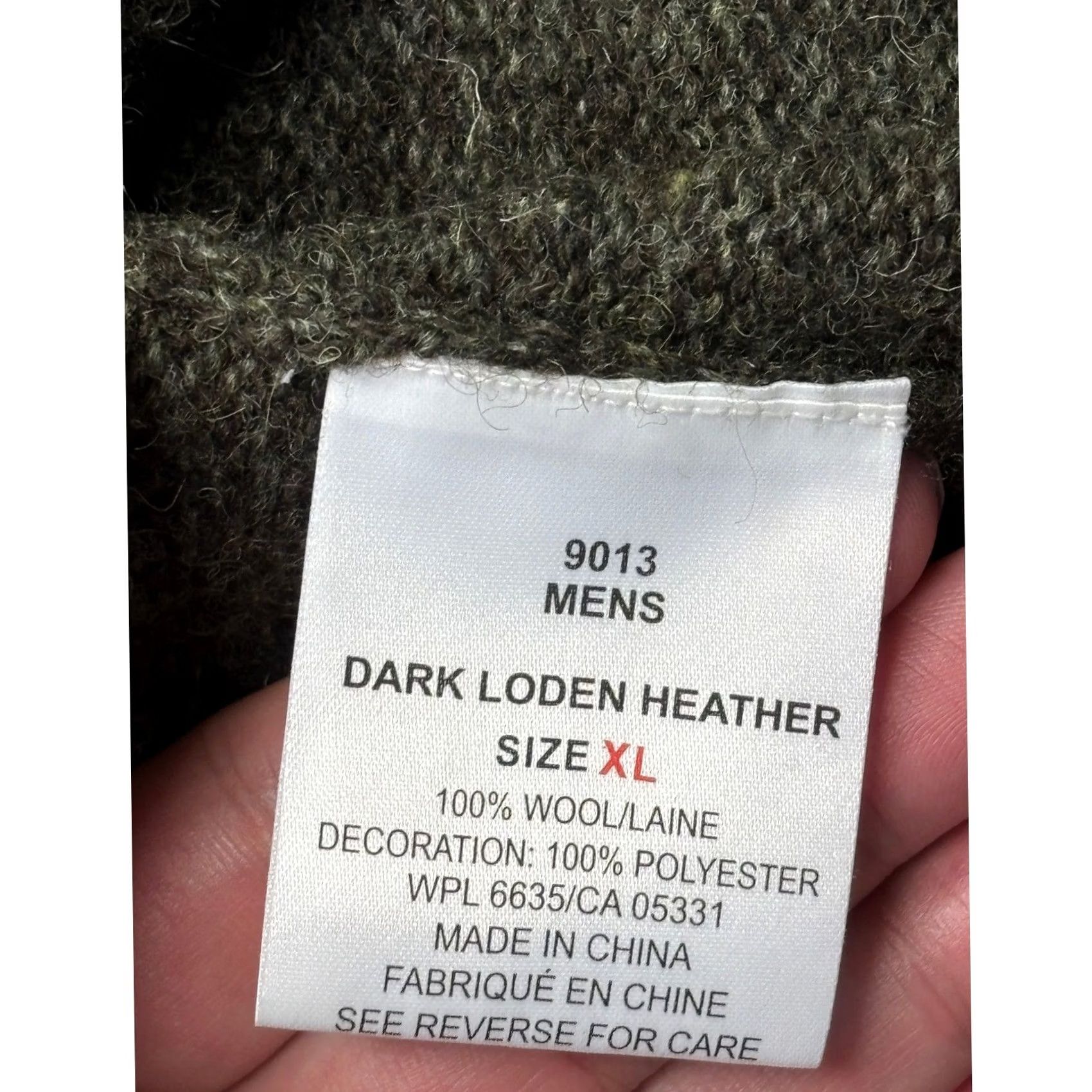 Vintage Woolrich Sweater Mens XL Wool Quarter Zip Pullover Dark Loden Heather 100% 9013 Size US XL / EU 56 / 4 - 3 Thumbnail