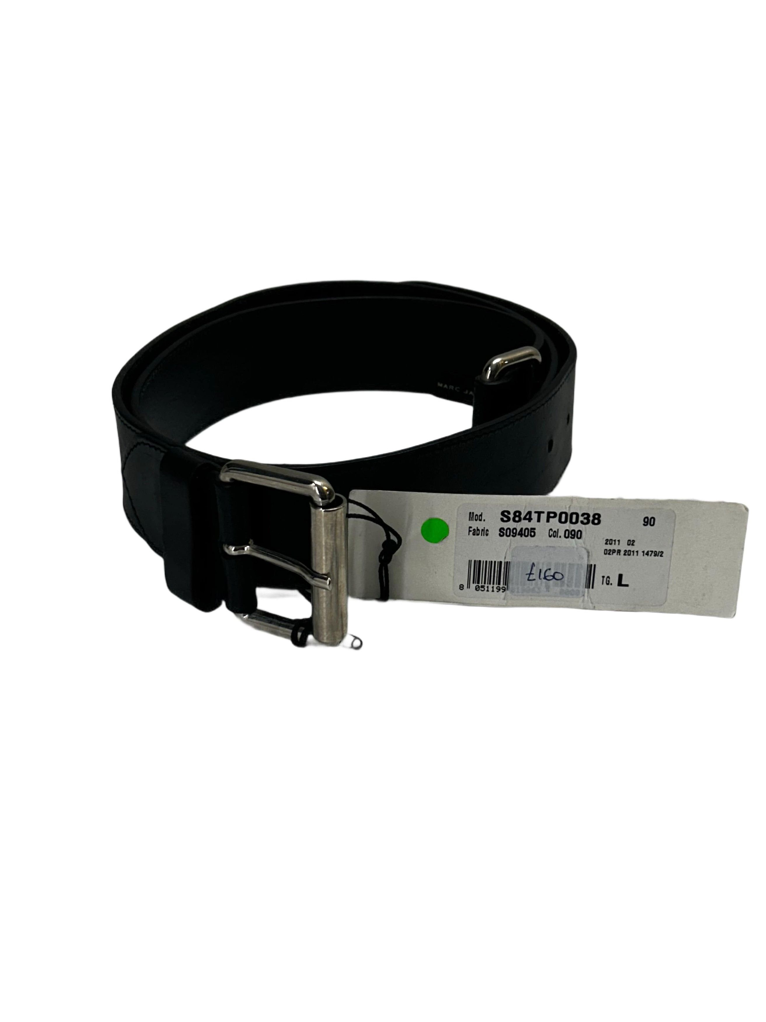Marc Jacobs Marc Jacobs Black Leather Belt Size 36 - 3 Thumbnail