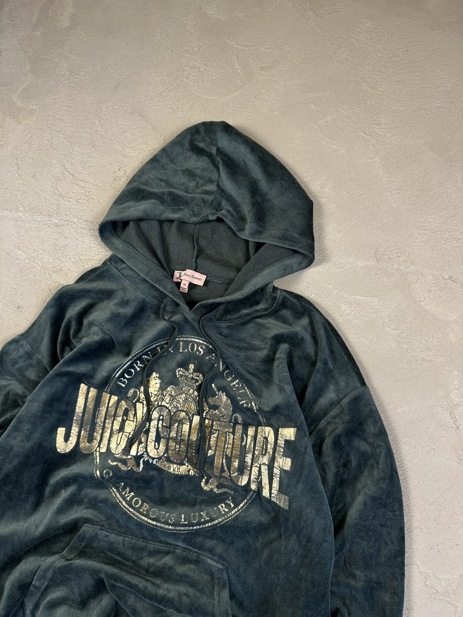 Juicy Couture Vintage Y2k Juicy Couture Velour Velvet Logo Hoodie Size M / US 6-8 / IT 42-44 - 7 Thumbnail