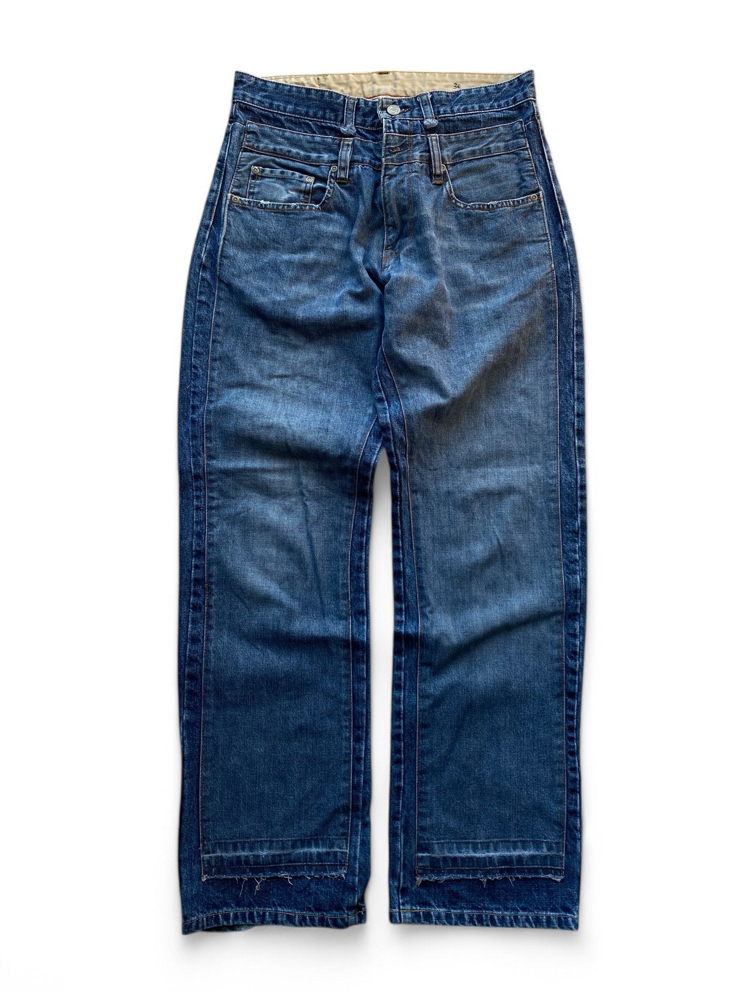 Japanese Brand Vintage Etienne Ozeki Jeans Double Layer Size US 30 / EU 46 - 2 Thumbnail
