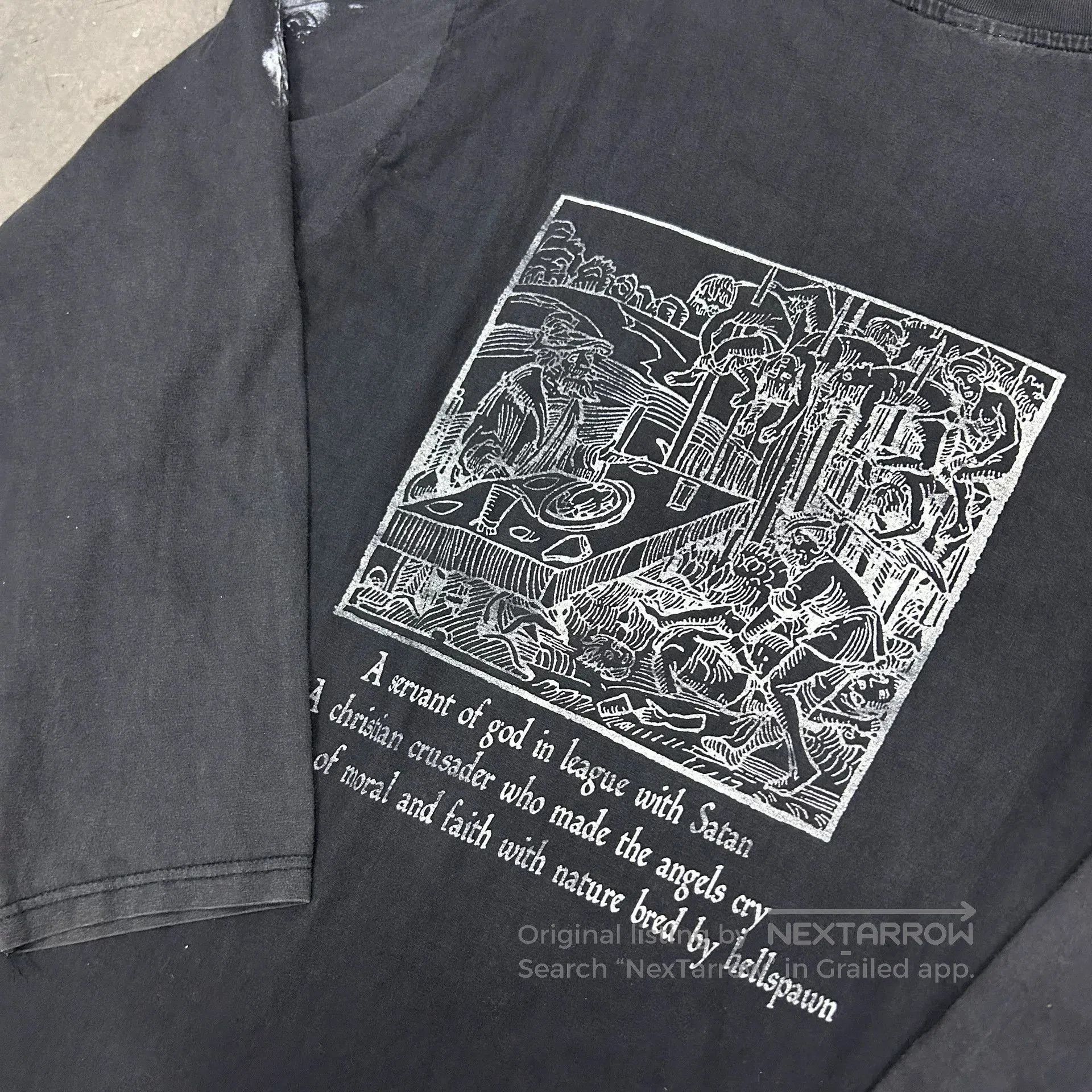 Vintage Vintage 90s Marduk Band Long Sleeve Tee. Size US M / EU 48-50 / 2 - 4 Thumbnail