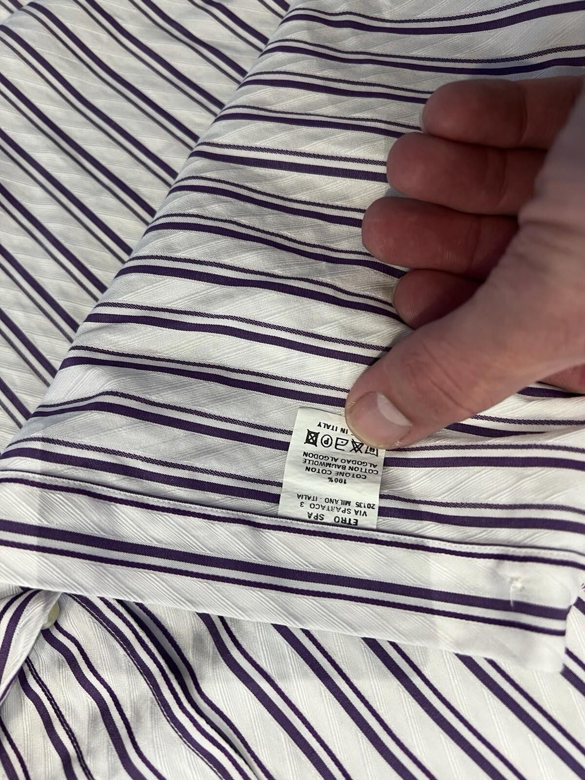 Etro Etro Milano Men's 42 Casual Dress Shirt Multi Color Stripe Size 42R - 3 Thumbnail