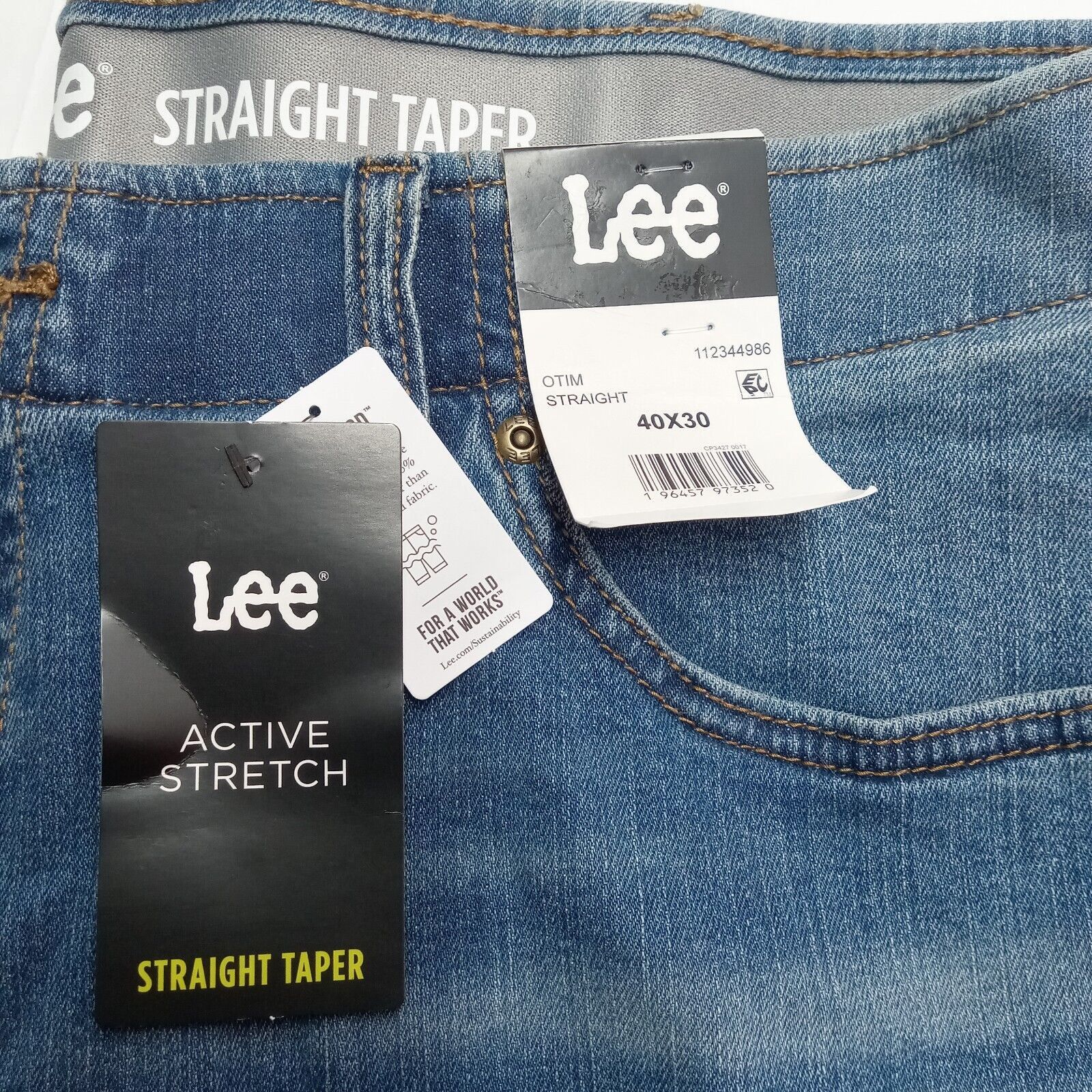 Lee Lee Performance Motion Straight Tapered Blue Jeans 40x30 Size US 40 / EU 56 - 2 Thumbnail