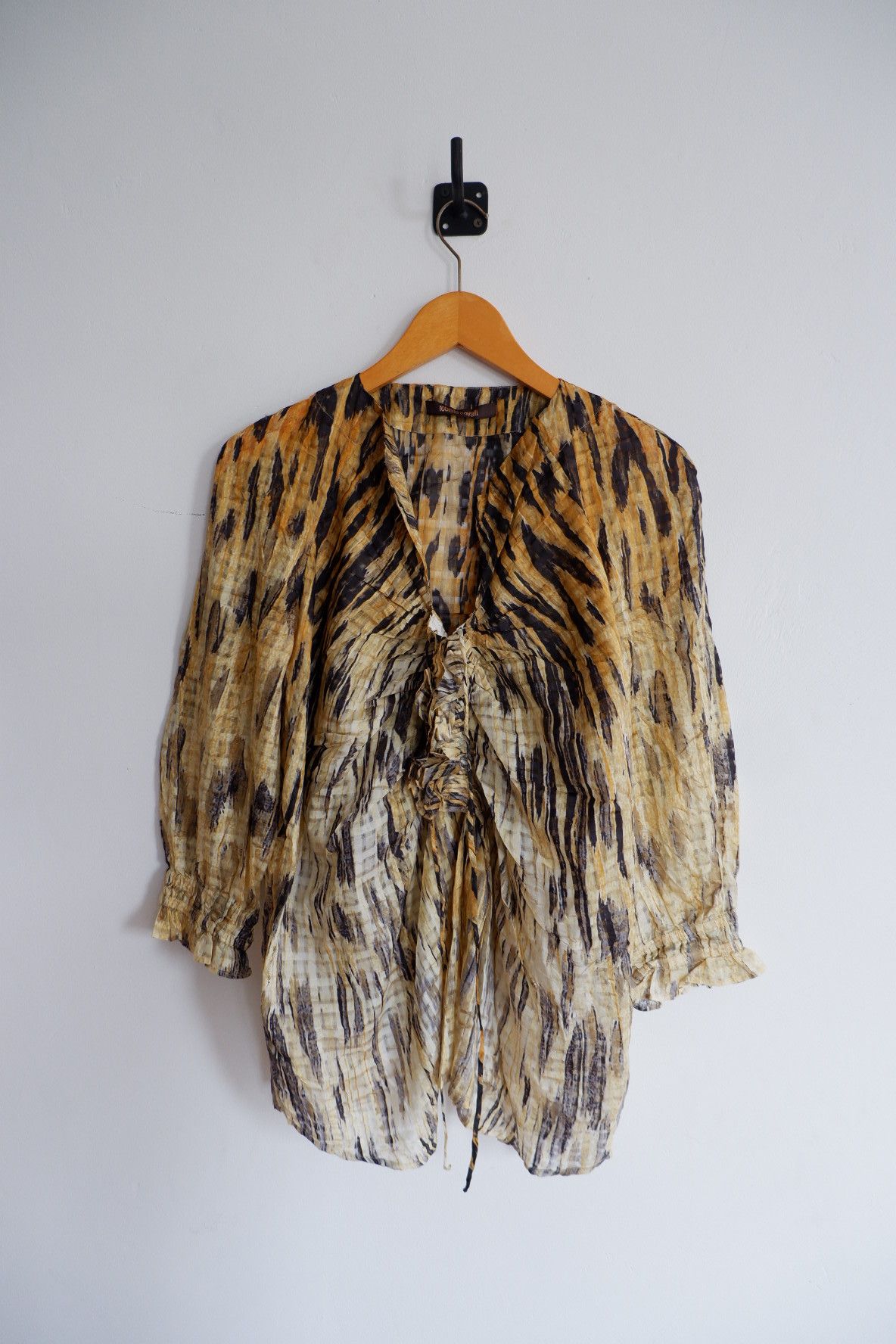 Roberto Cavalli Roberto Cavalli - 2000s Silk Printed Blouse Shirt Size M / US 6-8 / IT 42-44 - 3 Thumbnail