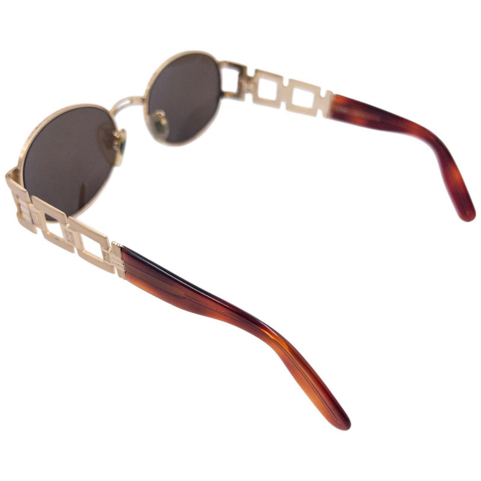 Fendi Vintage Fendi Embossed Tortoise Shell Sunglasses Size ONE SIZE - 5 Thumbnail