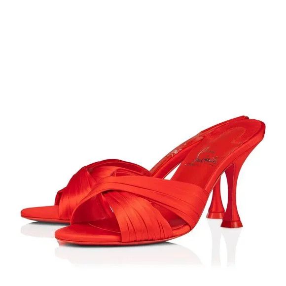 Christian Louboutin o1s1wg110325 Nicol is Black 85 Ole in Red Size US 9 / IT 39 - 2 Thumbnail