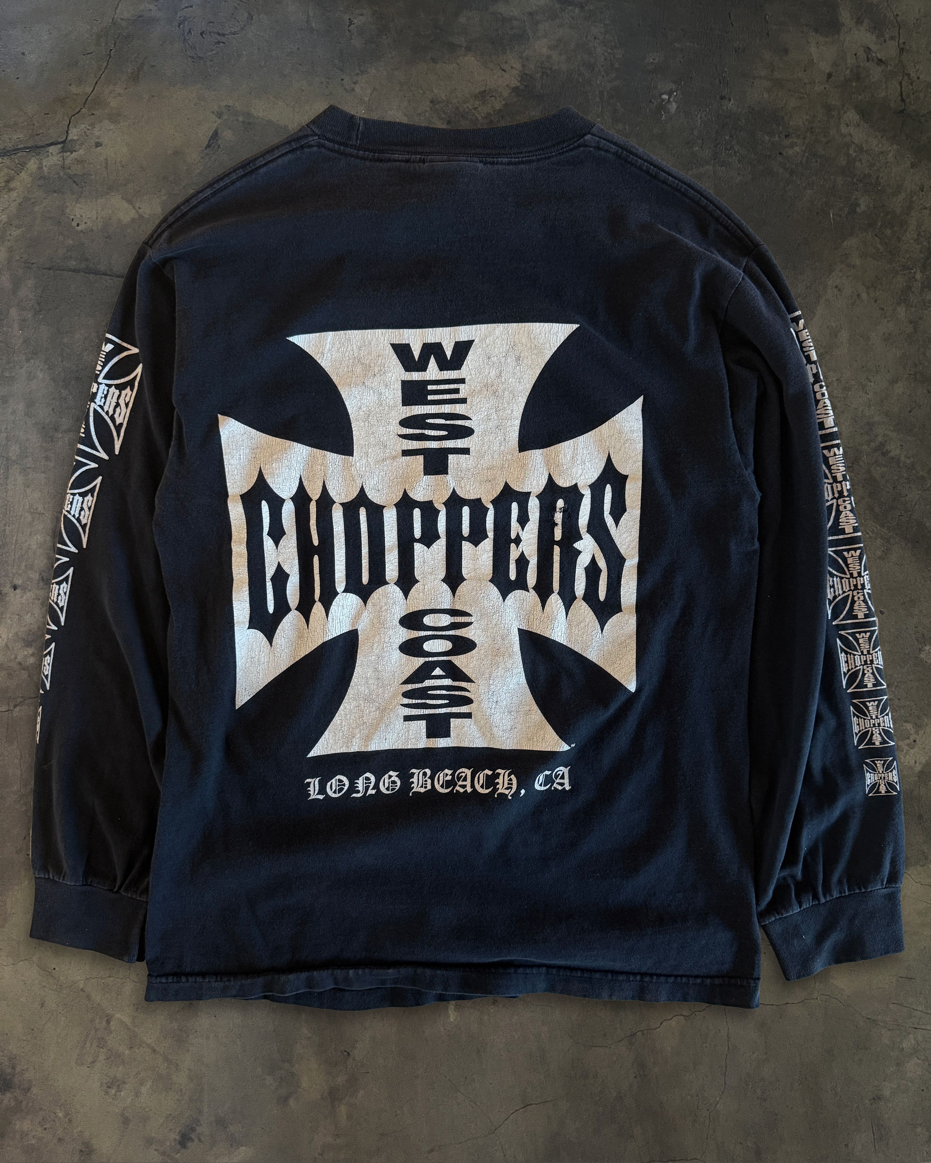 West Coast Choppers 2000s WEST COAST CHOPPERS BLACK LONG SLEEVE TEE Size US M / EU 48-50 / 2 - 5 Thumbnail