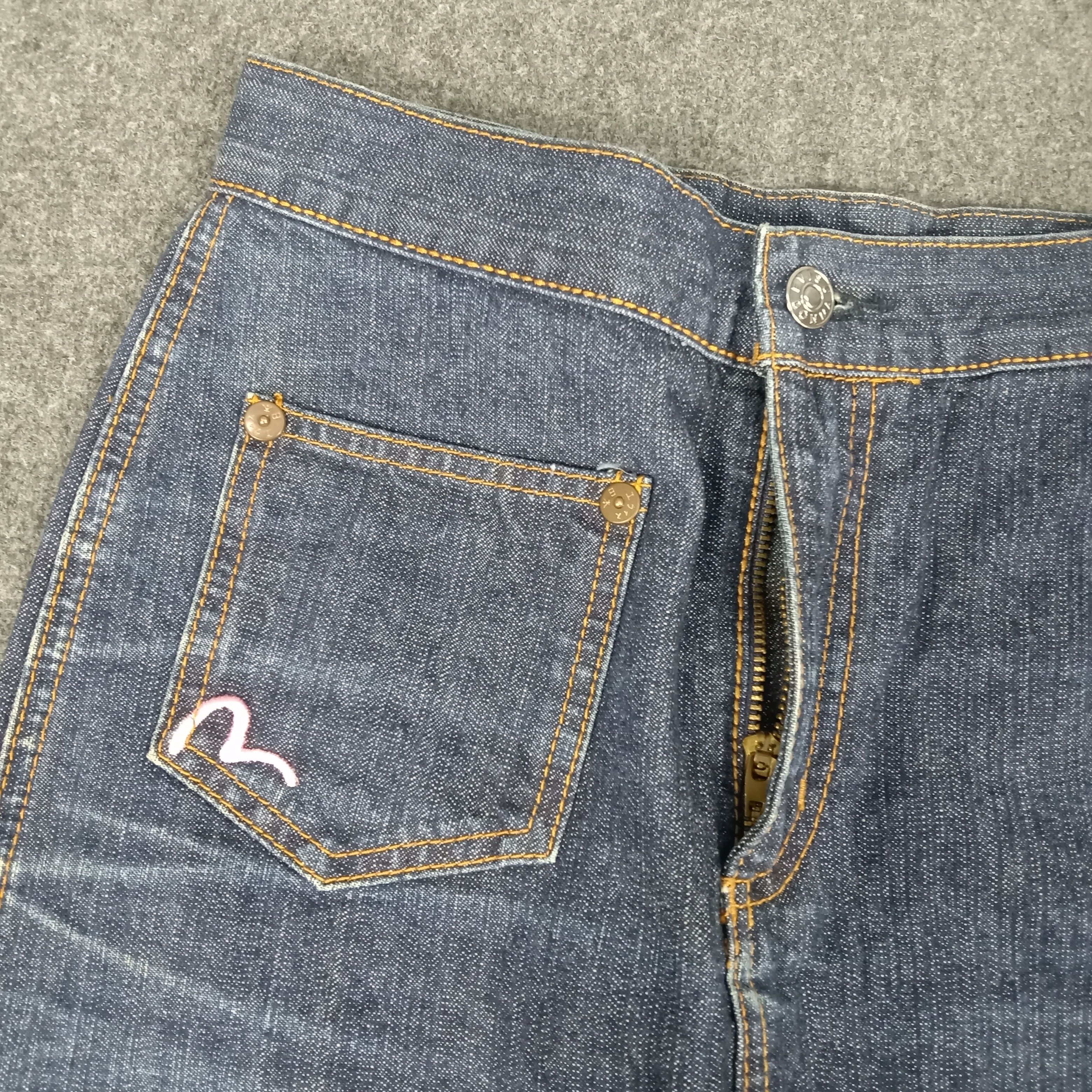 Evisu × Japanese Brand × Vintage Evisu Japanese Brand Daicock Art Denim Skirts Size 25" / US 0 / IT 36 - 5 Thumbnail